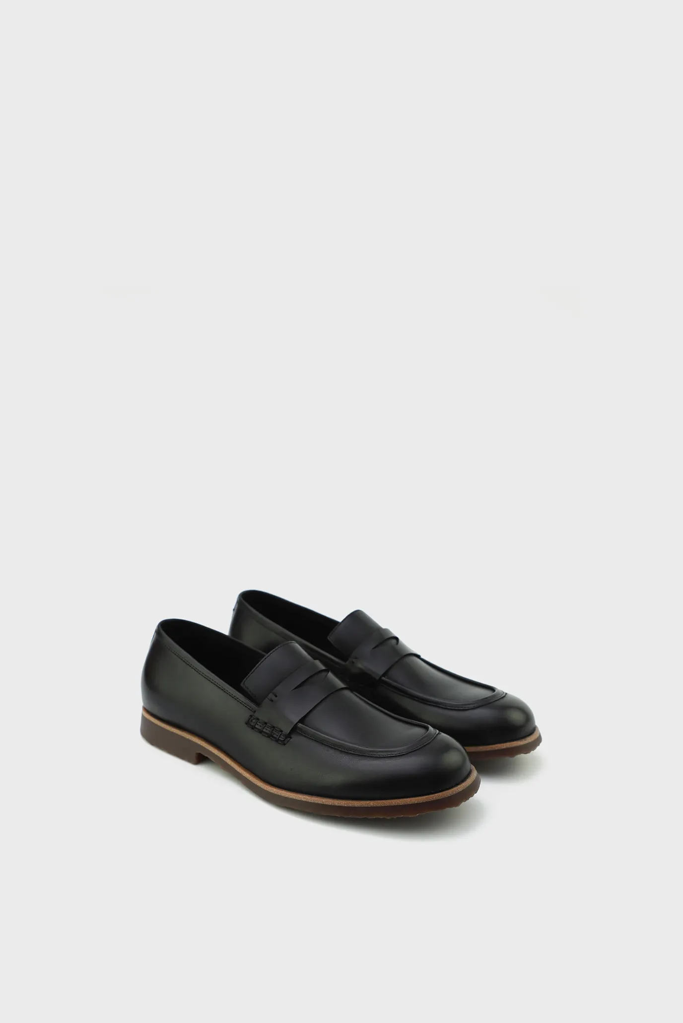 Чоловічі чорні шкіряні лофери 3