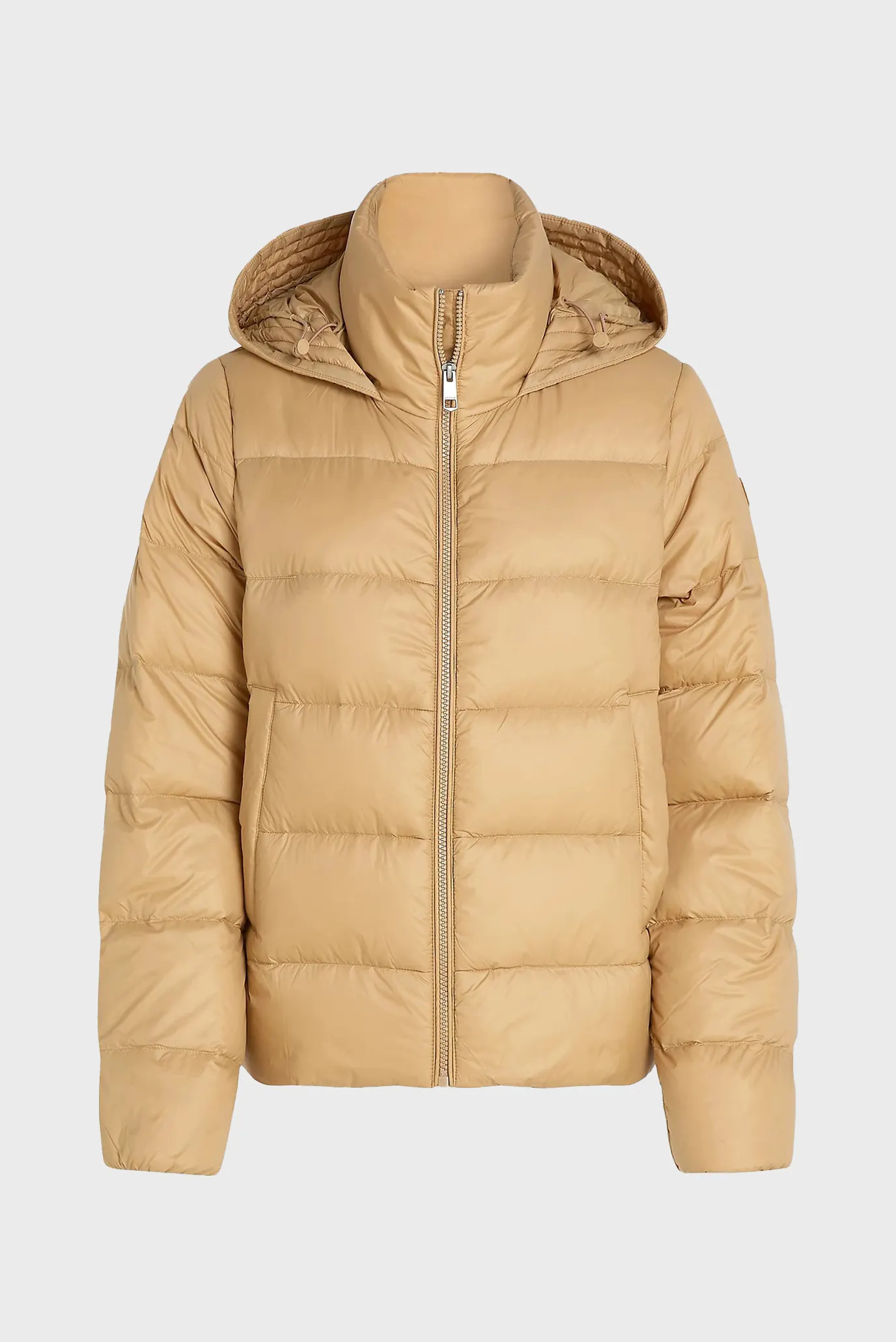 Жіночий бежевий пуховик 5