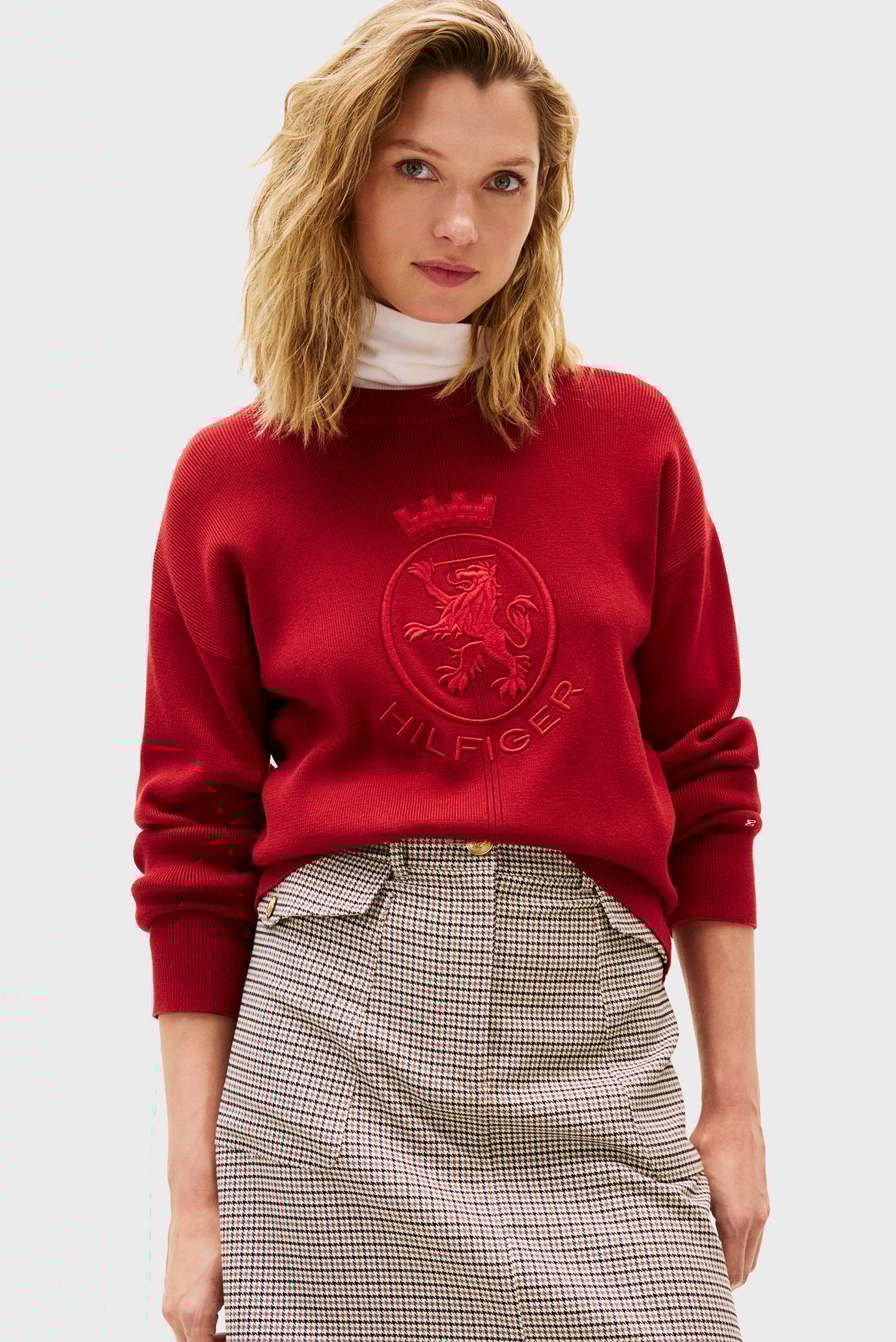 Женский красный джемпер VARSITY Красный M Tommy Hilfiger WW0WW47301 Женский красный джемпер VARSITY Красный M Tommy Hilfiger WW0WW47301