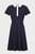 Женское темно-синее платье CONTRAST COLLAR POLO PIQUE DRESS