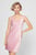 Женское розовое вельветовое платье
