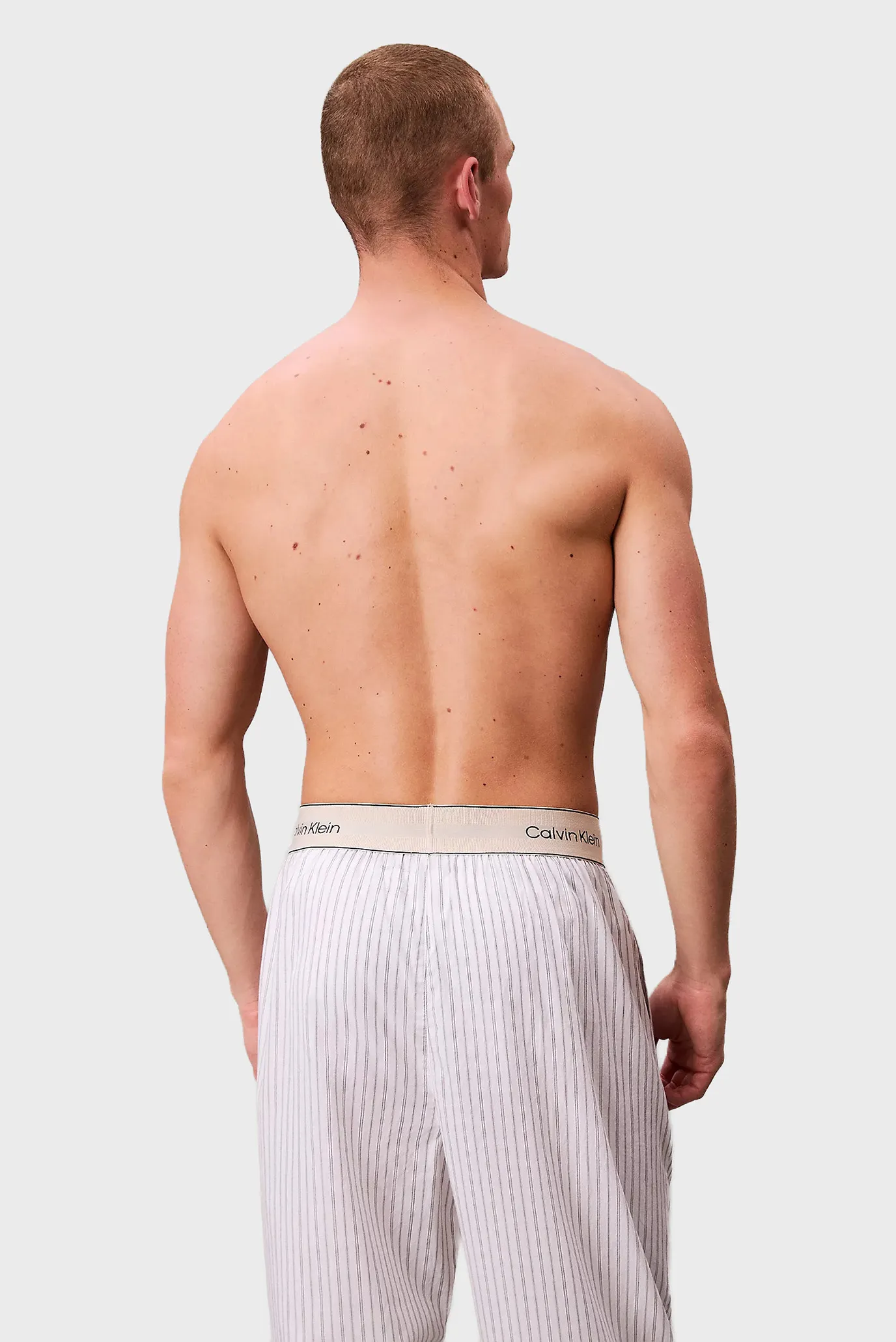 Мужские белые брюки в полоску SLEEP PANT 6