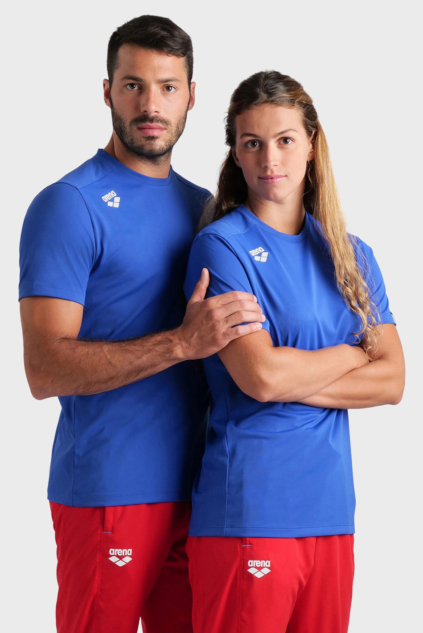 Синяя футболка TEAM T-SHIRT SOLID (унисекс) Синий XL Arena 004900-800