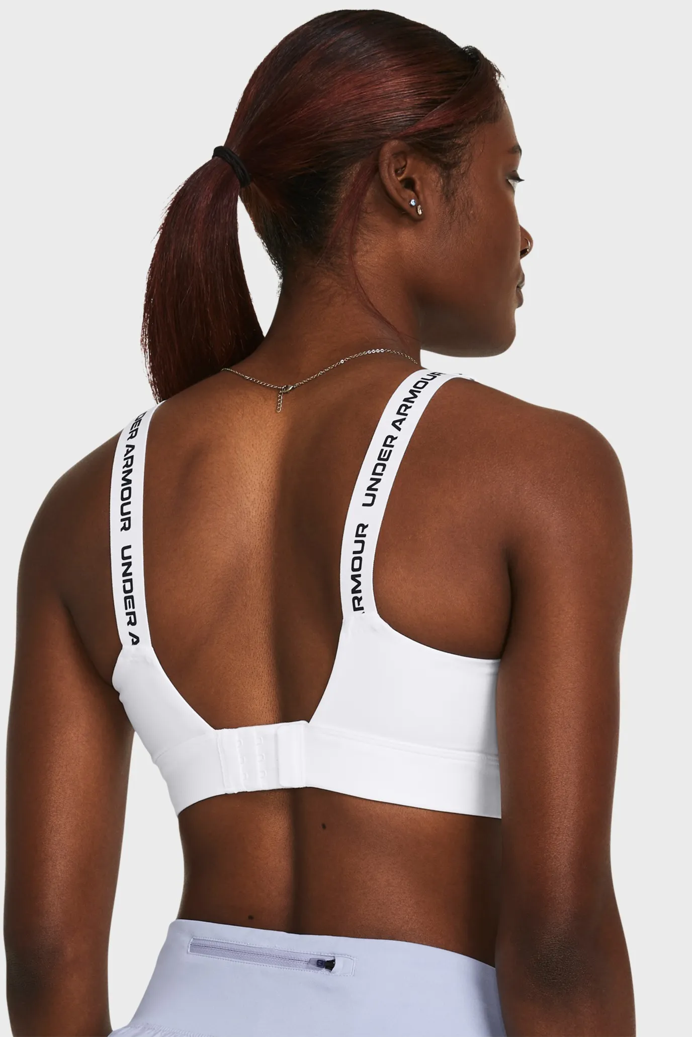 Жіночий білий топ UA Infinity High 2.0 Bra 4
