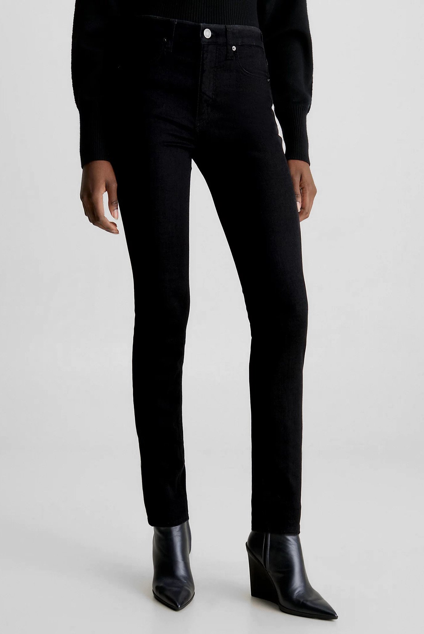Женские черные джинсы HIGH RISE SKINNY - SOFT BLACK 1