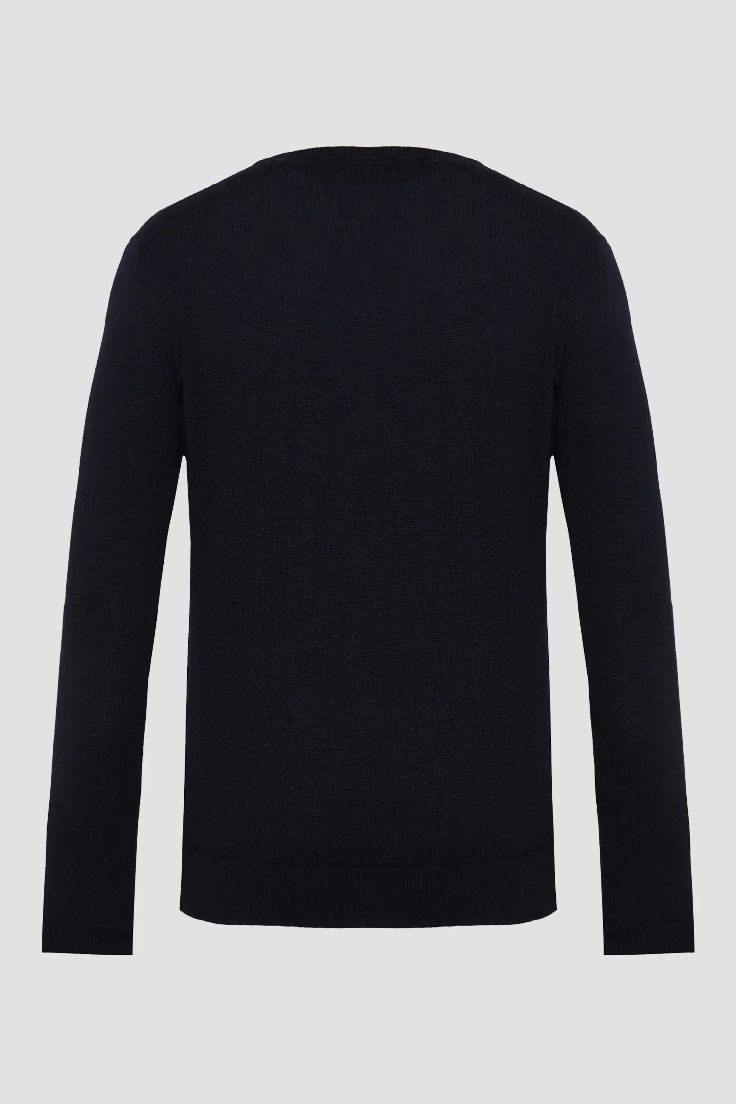 Мужской темно-синий шерстяной джемпер 2