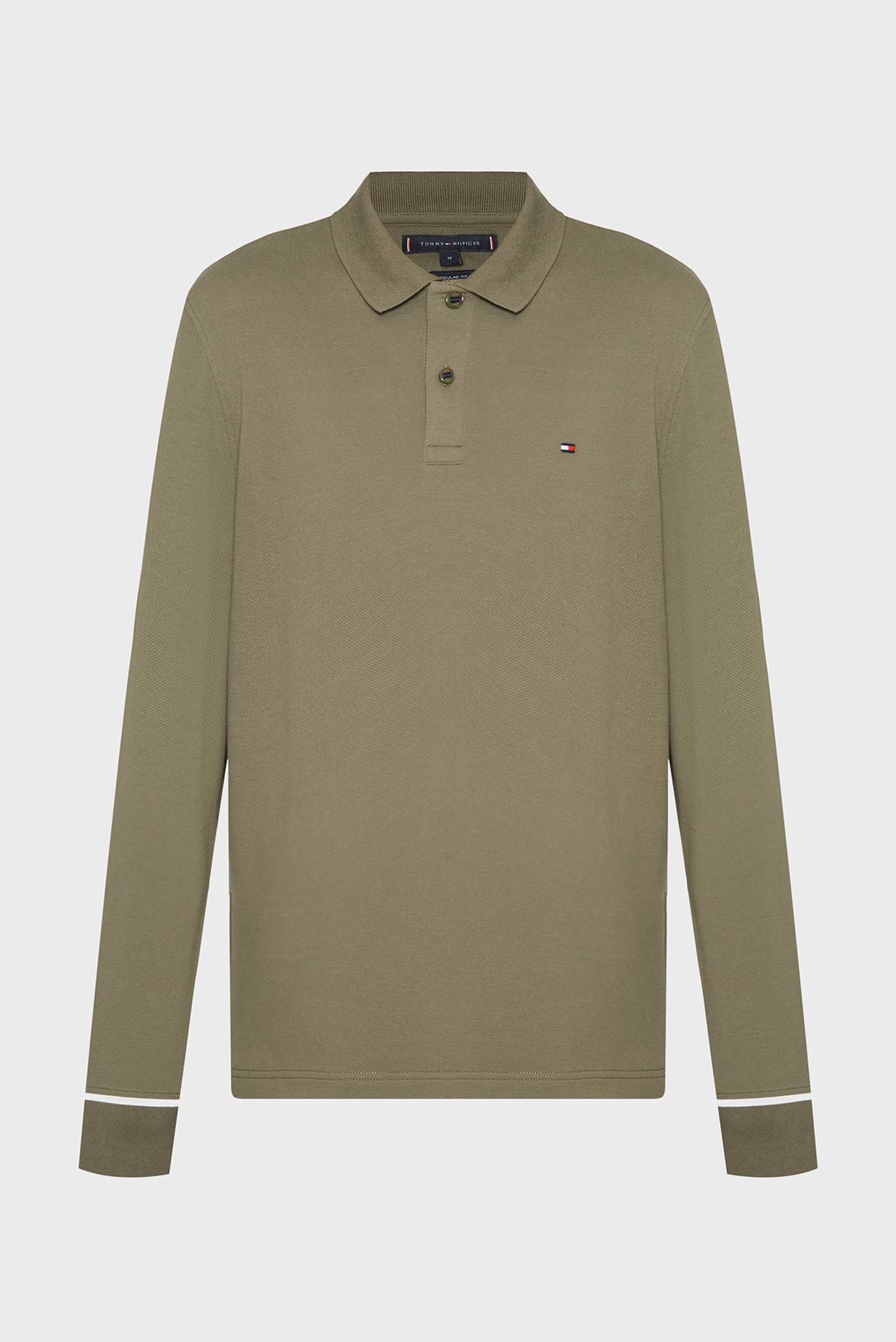 Чоловіче зелене поло L/S PLACKET INTEREST REG POLO 1