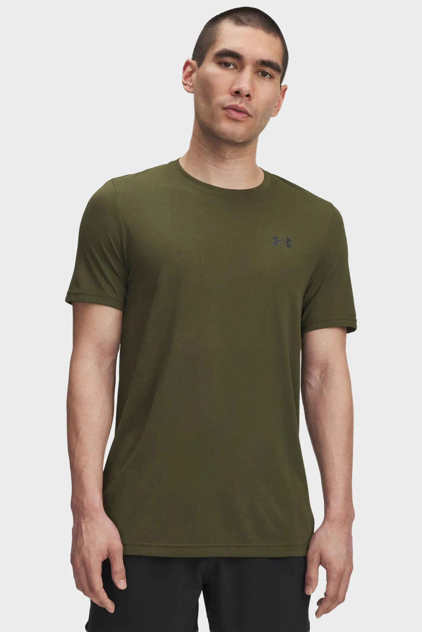 Чоловіча оливкова футболка UA Vanish Elite Seamless SS 1