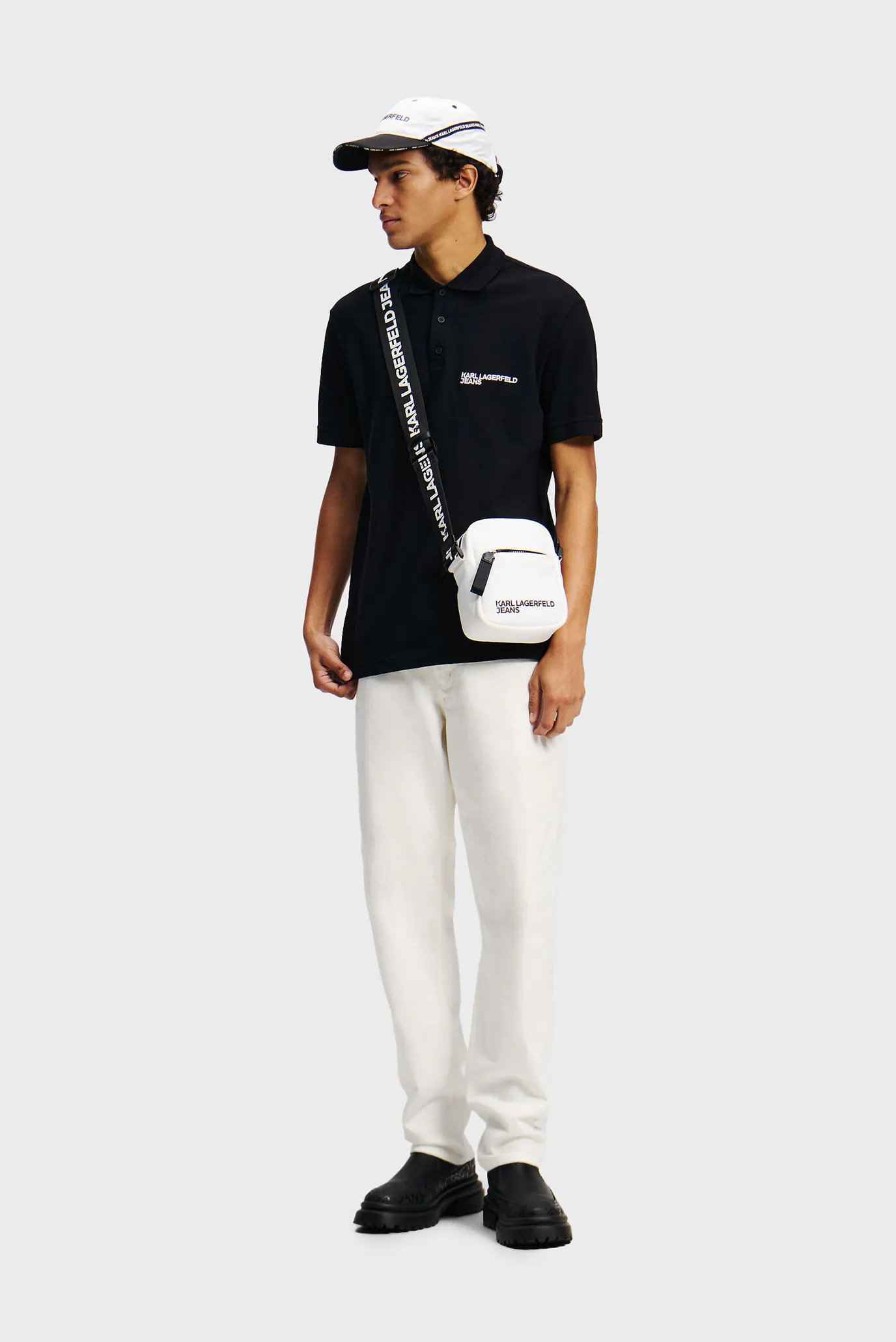 Чоловіче чорне поло regular pique 2