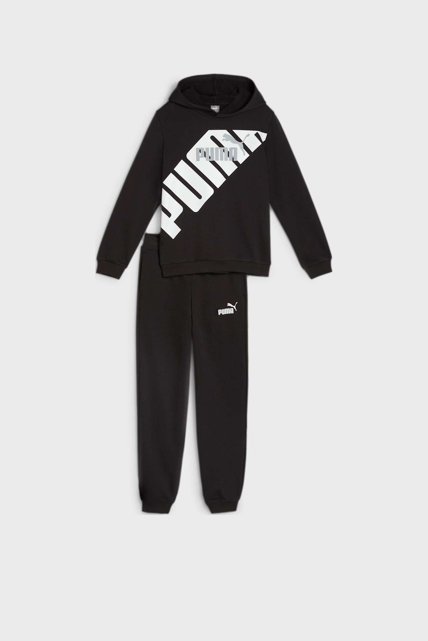 Детский черный спортивный костюм (худи, брюки) PUMA POWER Youth Sweat Suit 1