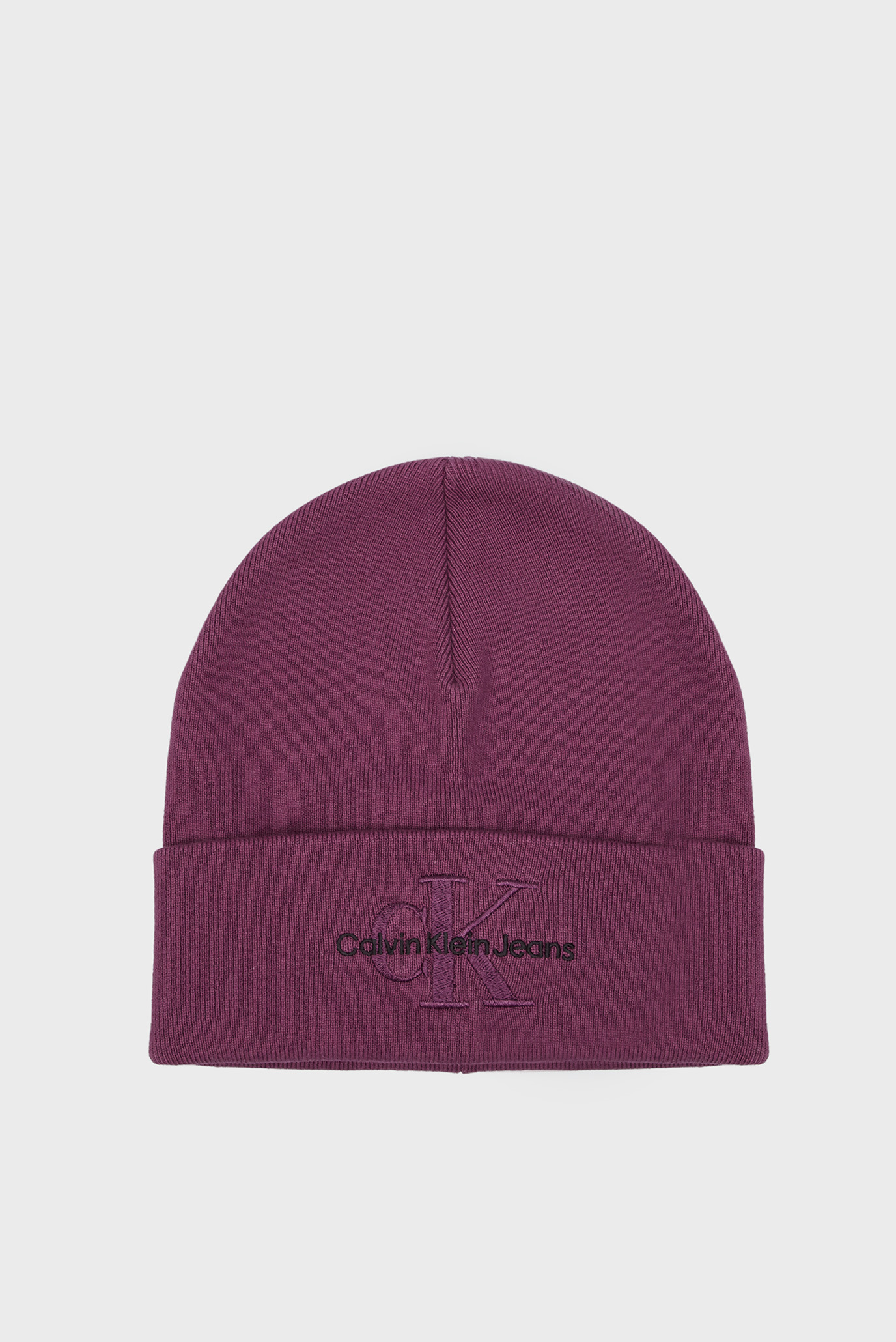 Женская фиолетовая шапка Calvin BEANIE MD-Fashion Jeans K60K611254 EMBRO — MONOLOGO Klein