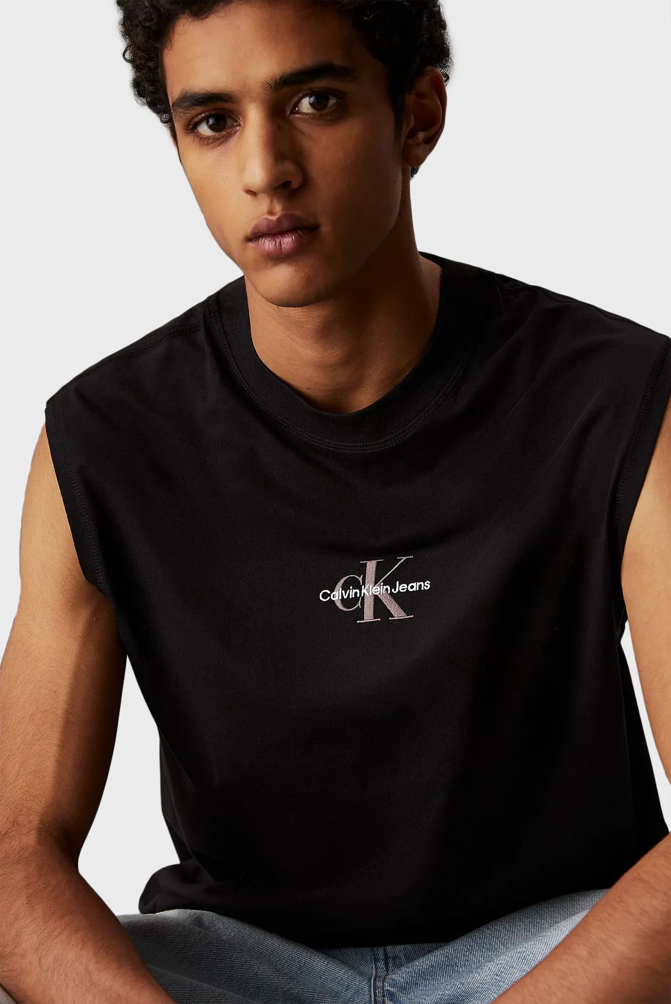 Мужская черная майка MONOLOGO SLEEVELESS TEE 4