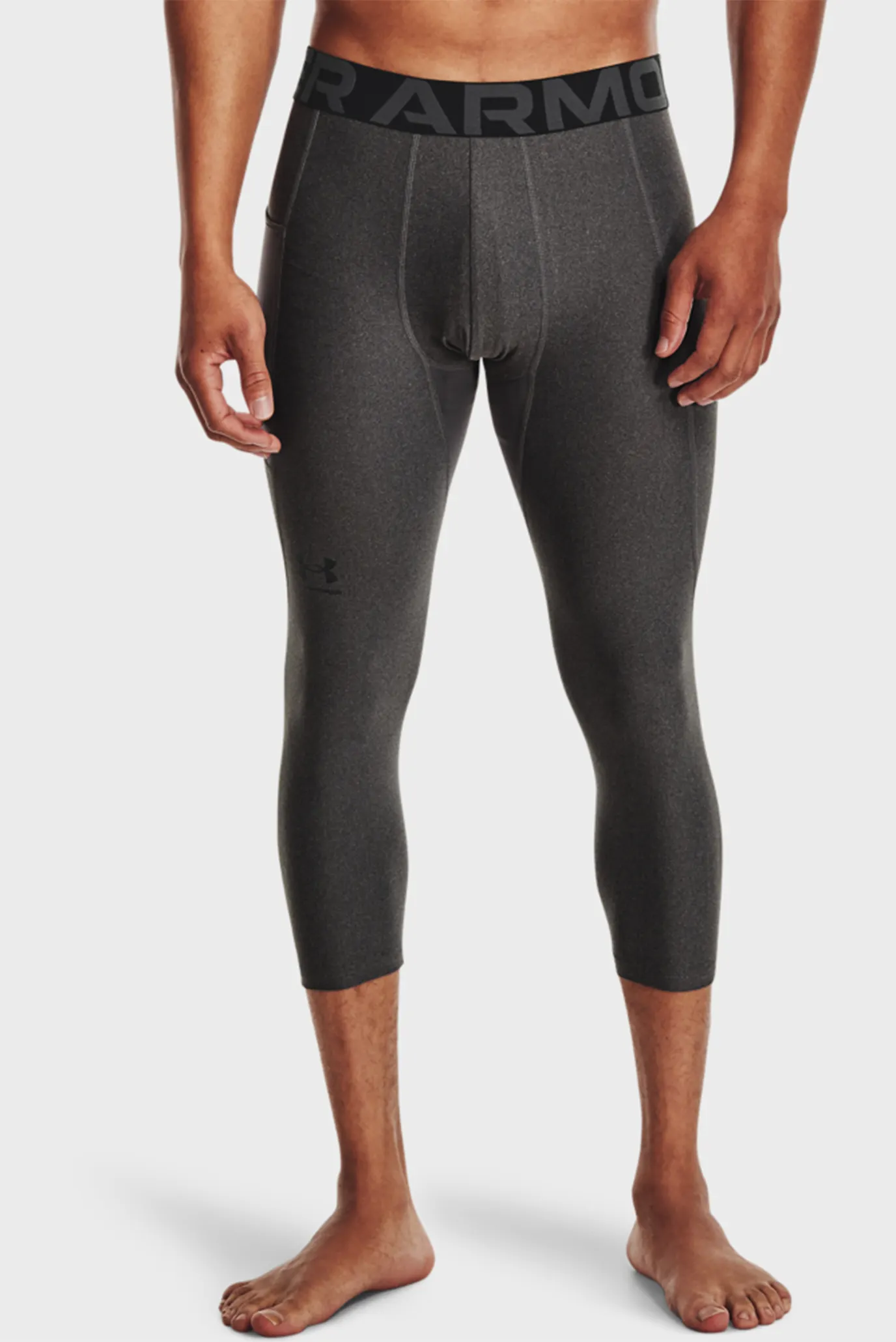 Мужские серые тайтсы UA HG Armour 3/4 Legging Under Armour 1361588-090 ...