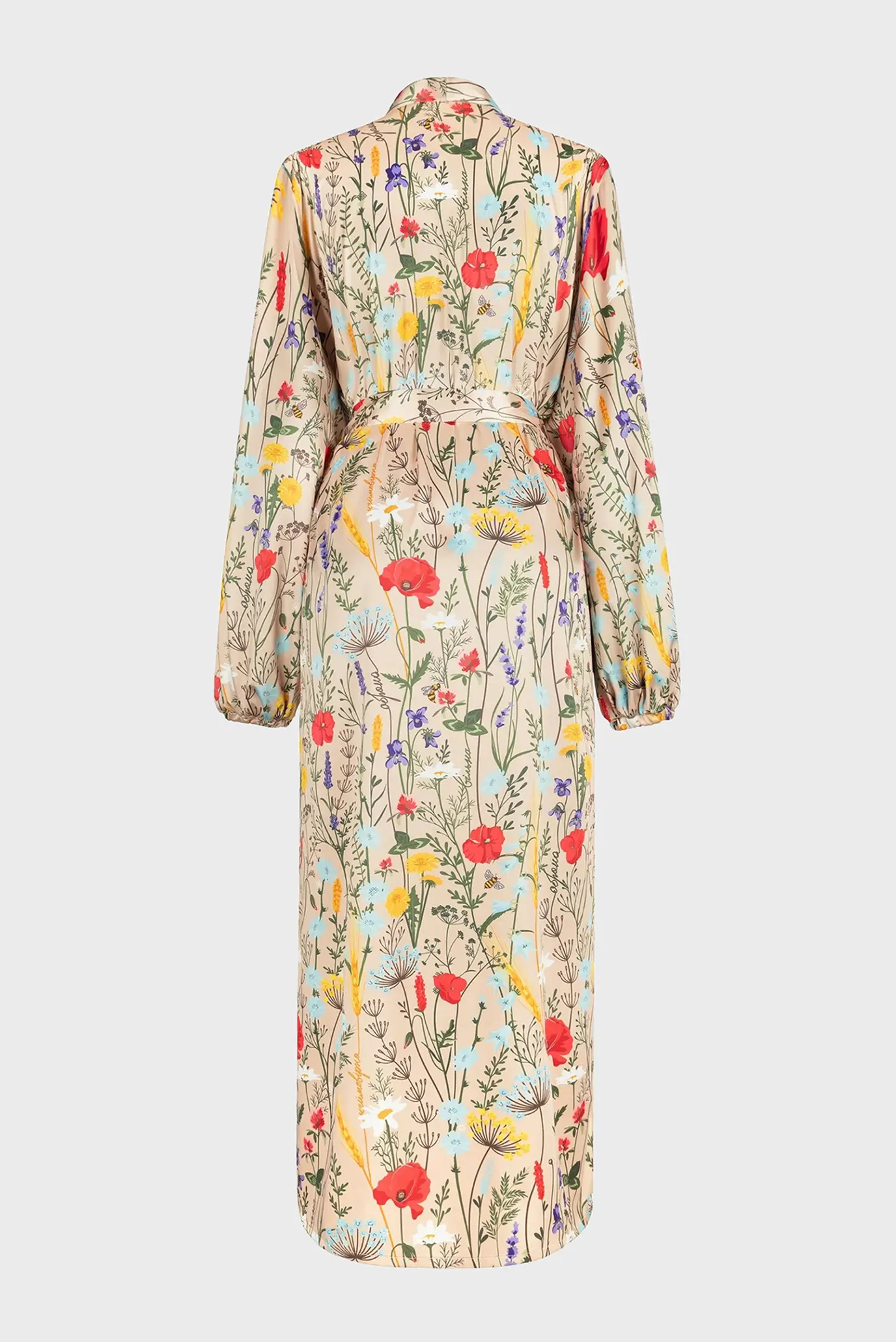 Жіночий бежевий пеньюар з візерунком 2