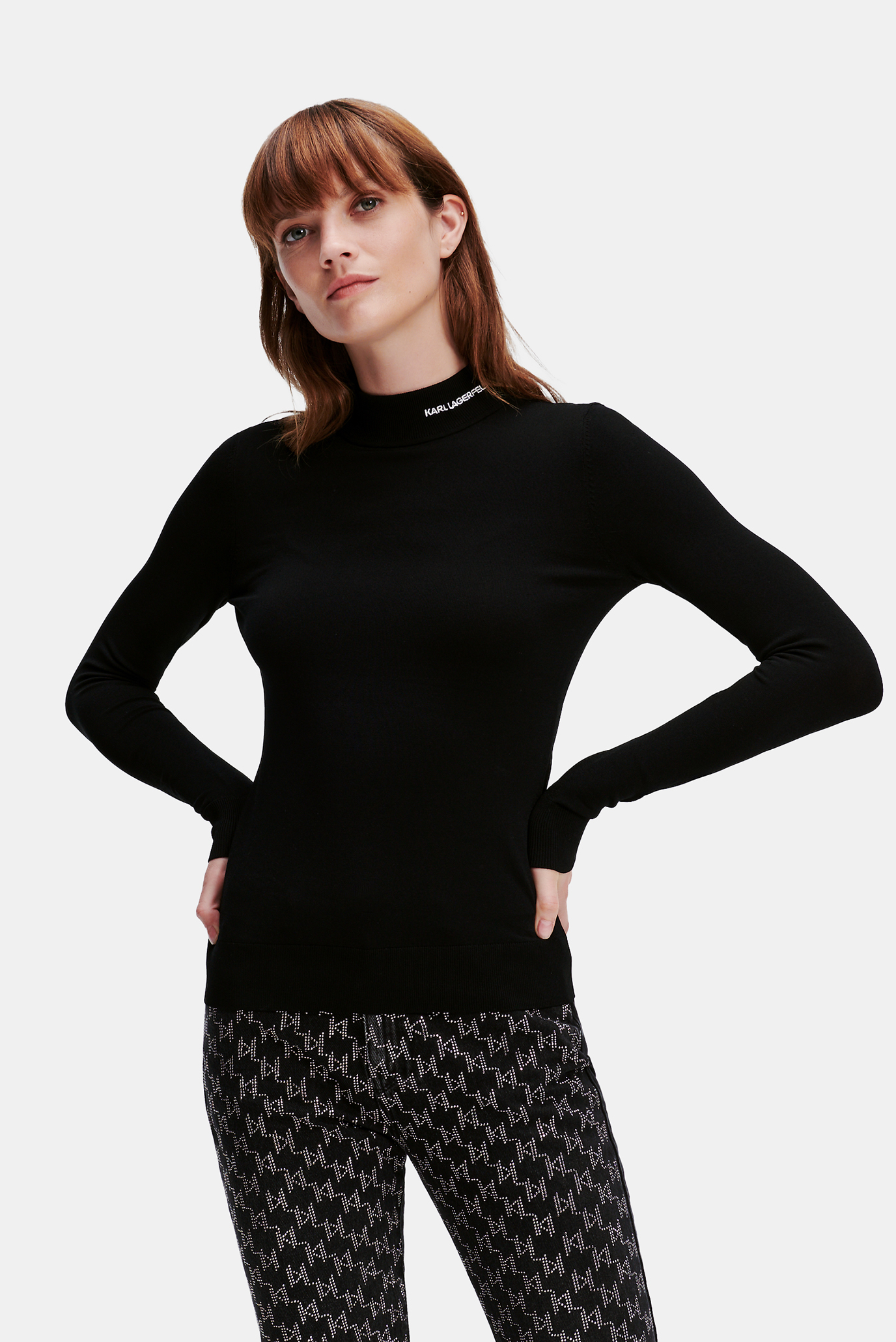 Женский черный гольф CLASSIC TURTLE NECK Черный S Karl Lagerfeld A1W18006 Женский черный гольф CLASSIC TURTLE NECK Черный S Karl Lagerfeld A1W18006