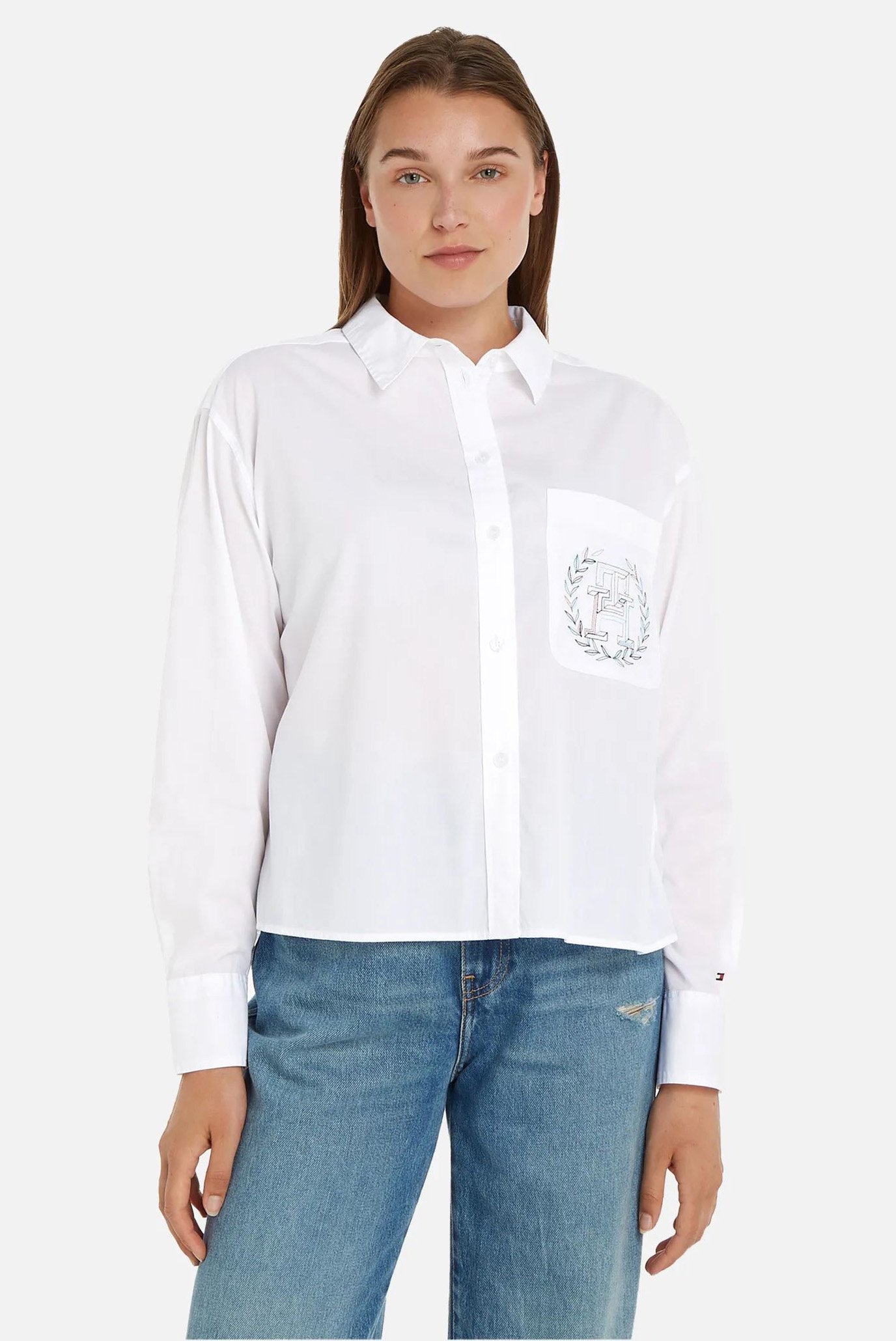 Жіноча біла сорочка MD BOXY EASY FIT LS SHIRT 1