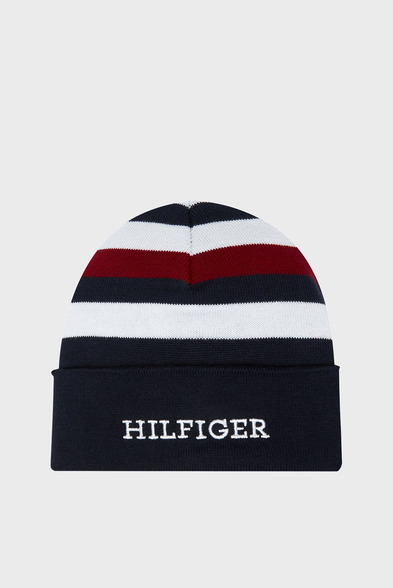 Детская темно-синяя шапка в полоску CORPORATE HILFIGER BEANIE 1