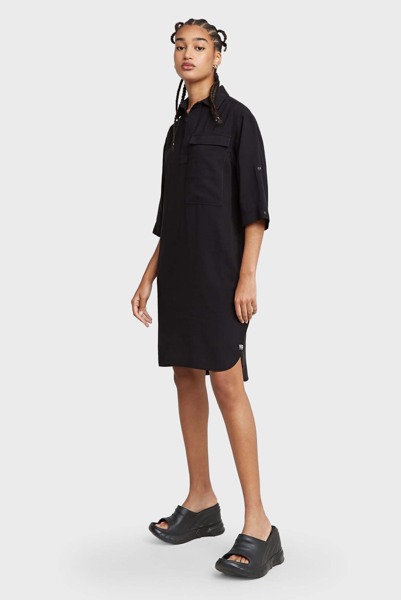 Женское черное платье Shirt Черный M G-Star RAW D26022,D714 Женское черное платье Shirt Черный M G-Star RAW D26022,D714