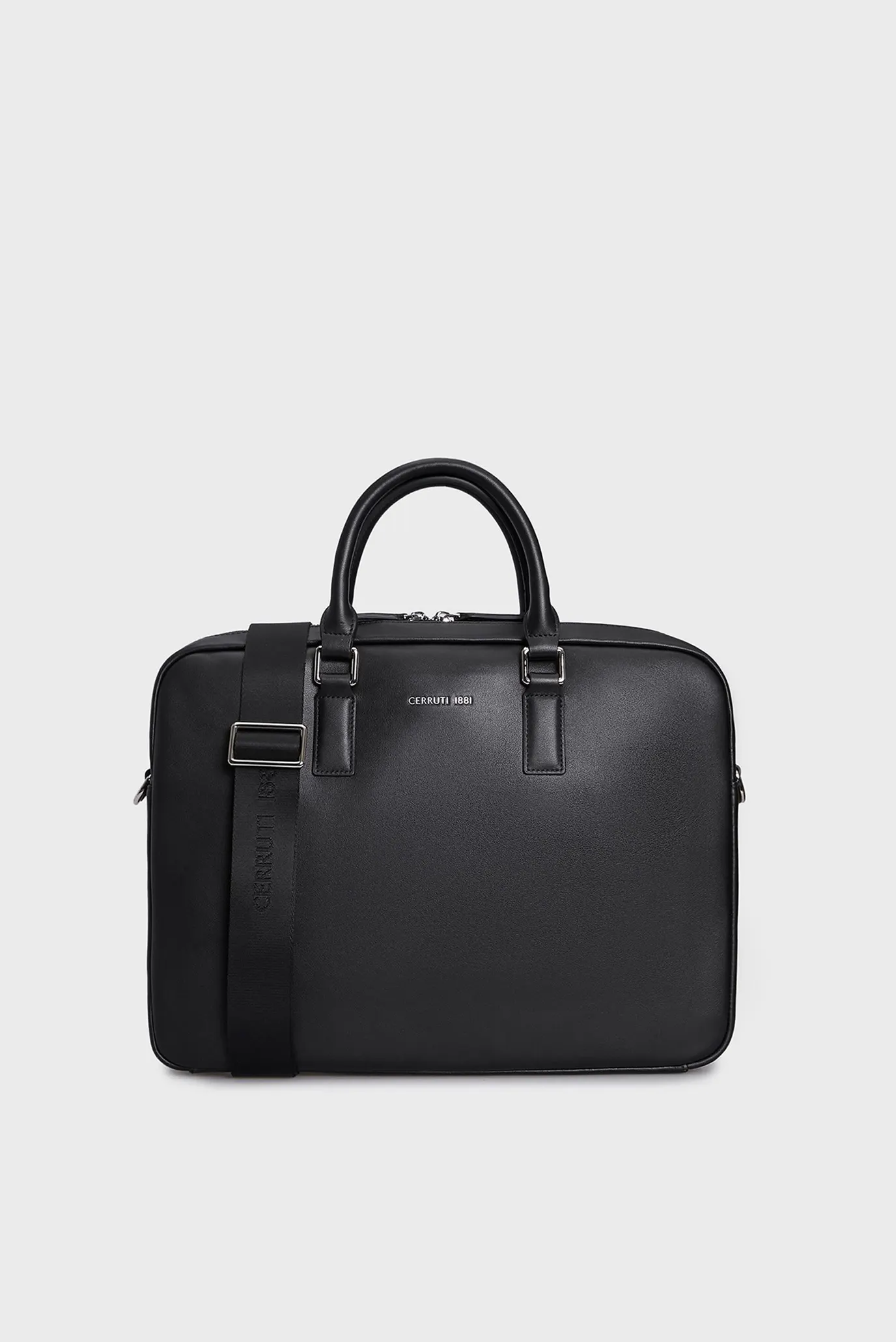 Чоловіча чорна шкіряна сумка для ноутбука BRIEFCASE IRAMA 1