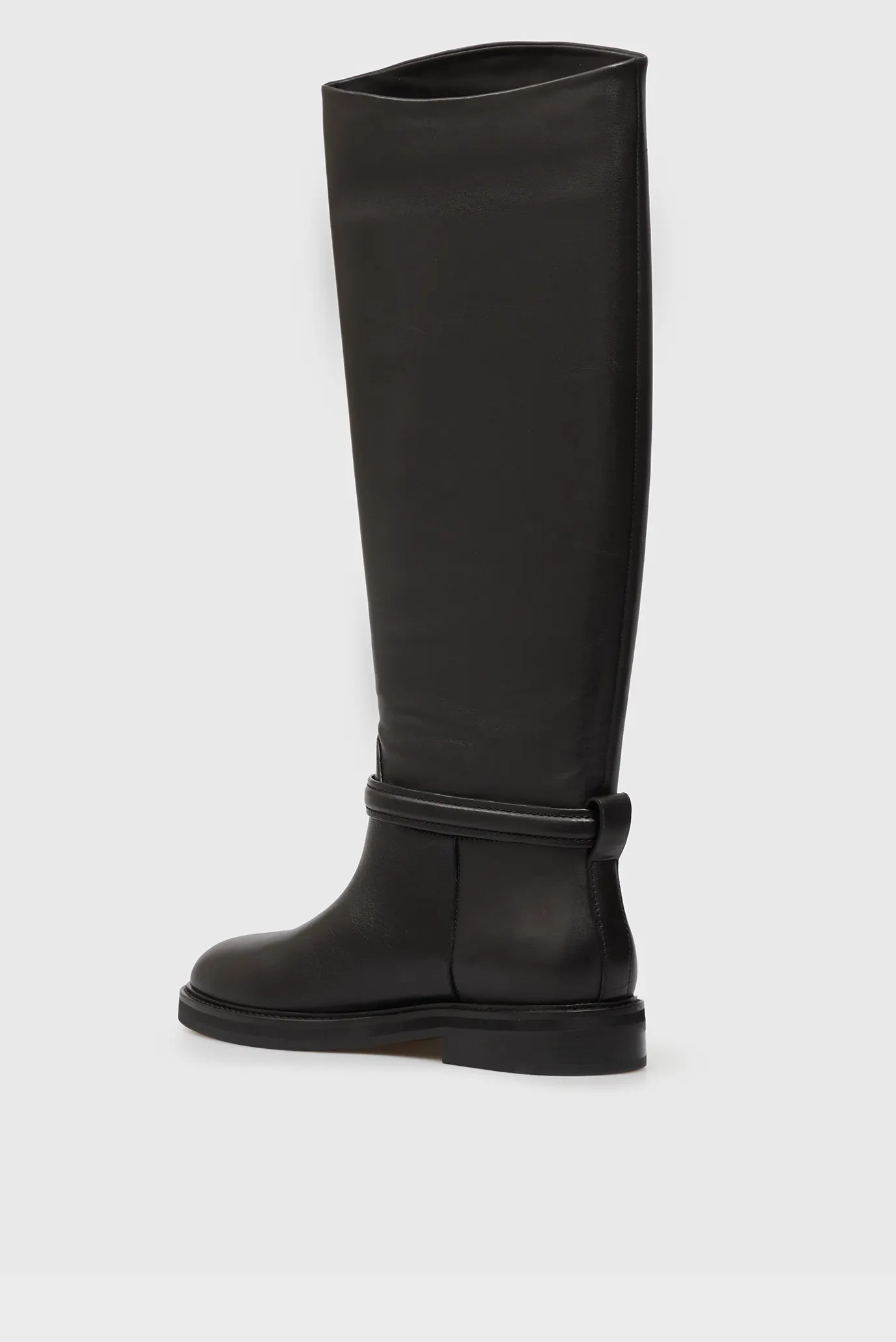 Жіночі чорні шкіряні ботфорти Aubrey 5