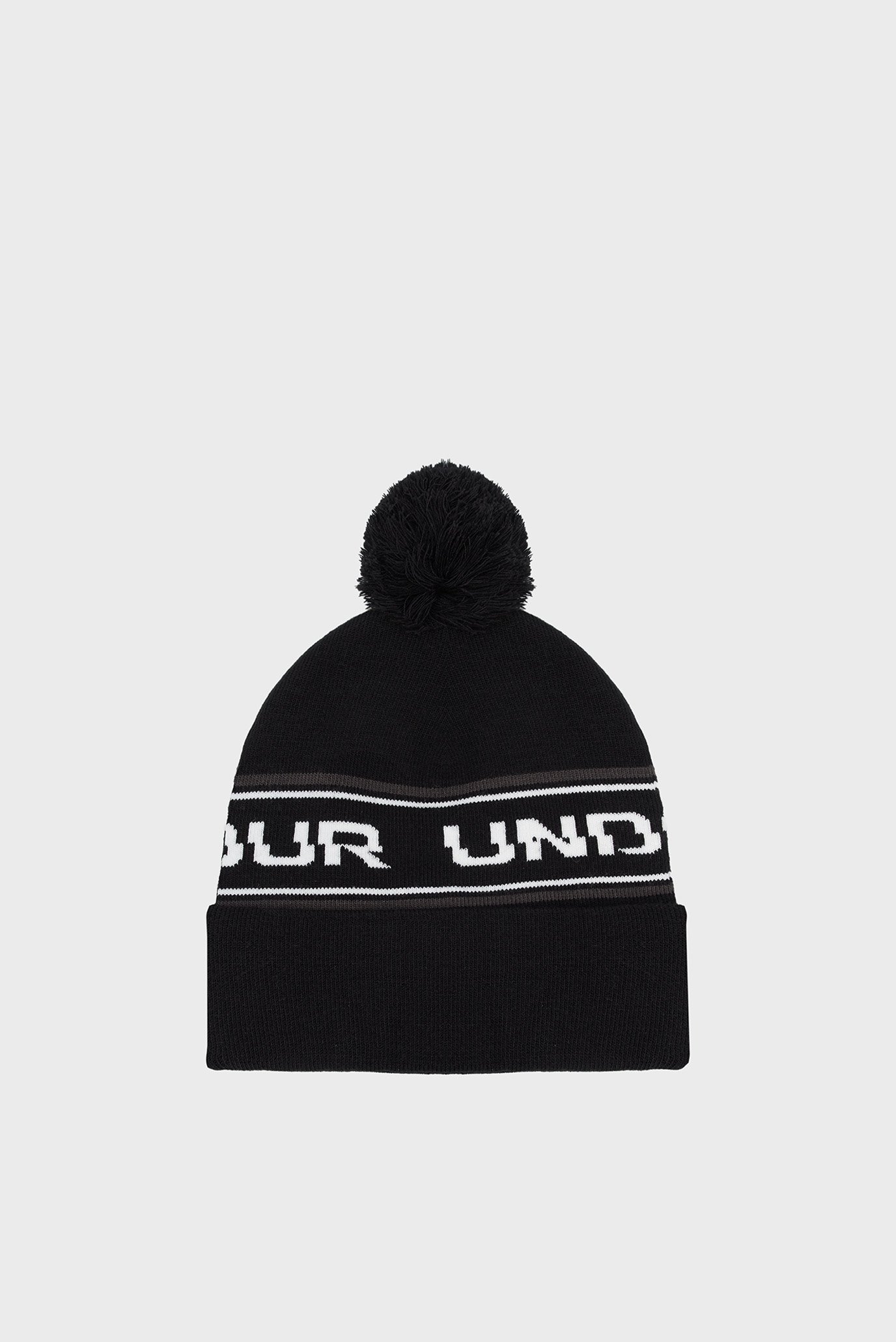 Чоловіча чорна шапка UA Men's Halftime Pom Beanie 1