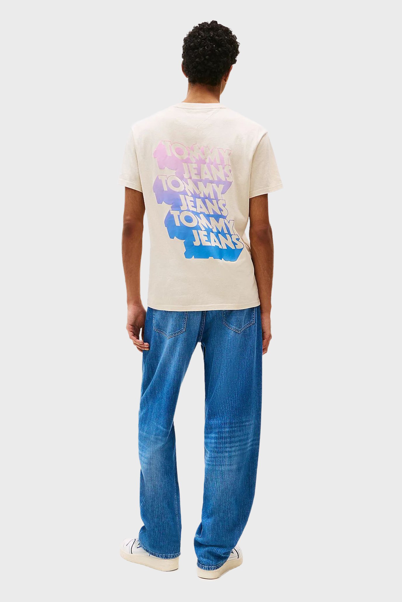 Мужская бежевая футболка TJM REG STACK Бежевый M Tommy Jeans DM0DM21589 Мужская бежевая футболка TJM REG STACK Бежевый M Tommy Jeans DM0DM21589