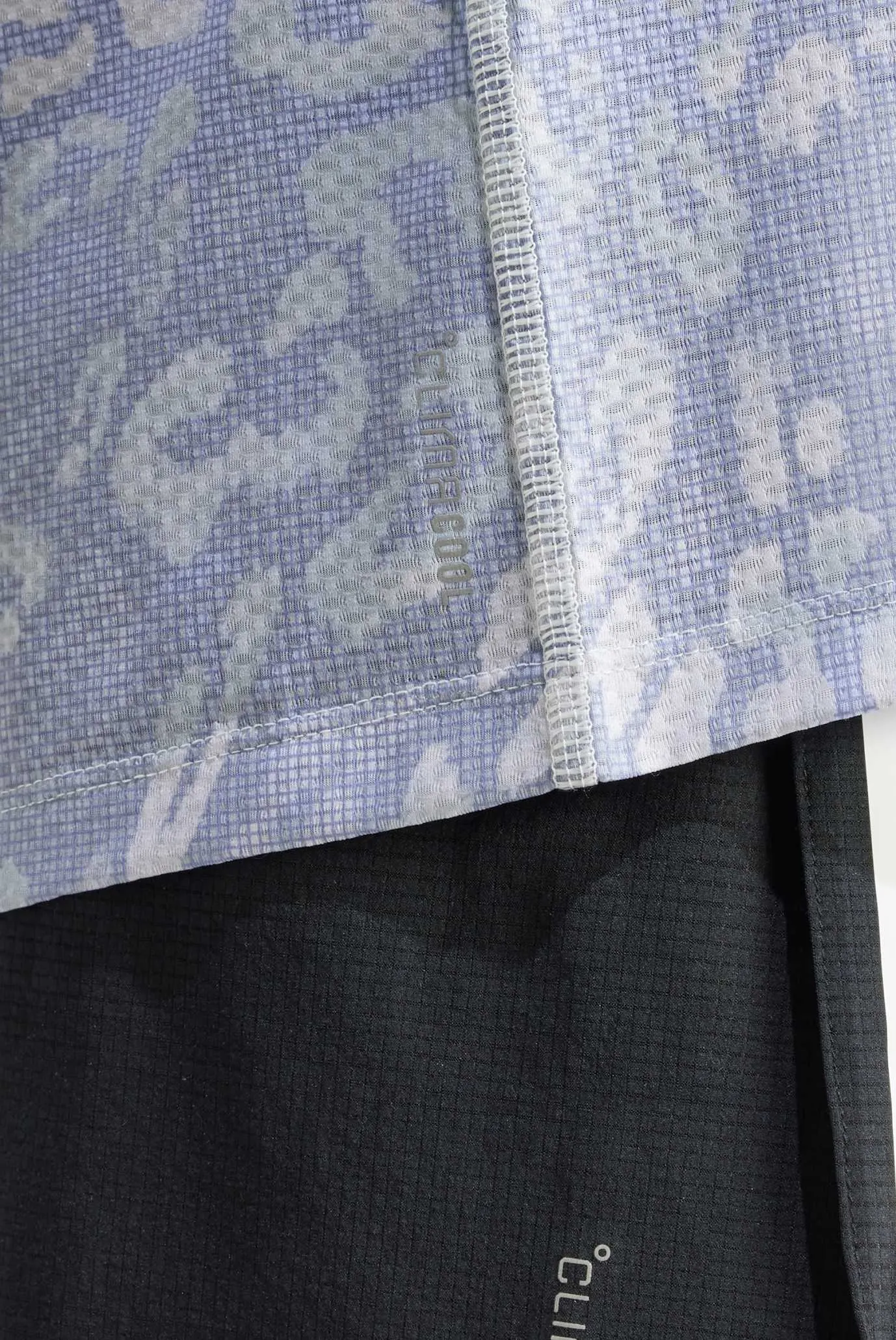 Мужская сиреневая футболка с узором Own The Run CLIMACOOL 3-Stripes 5