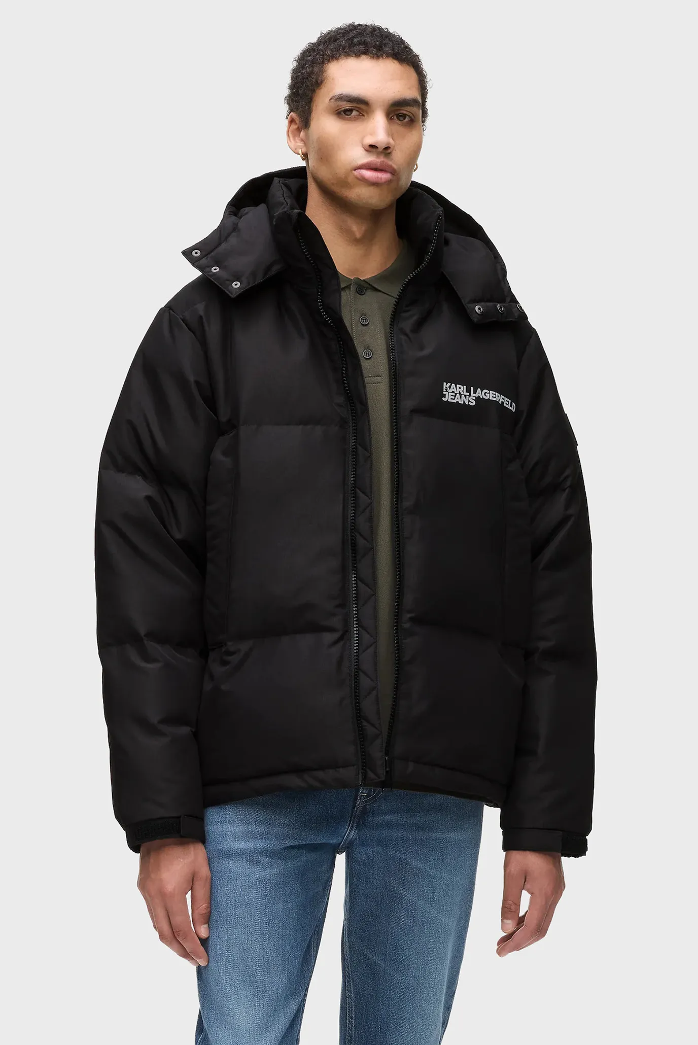 Чоловіча чорна куртка puffer 1