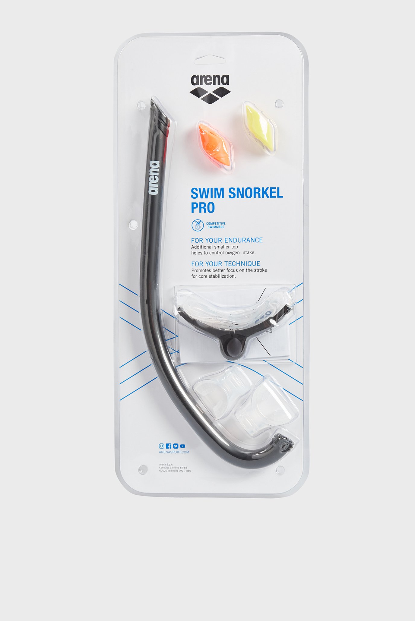 Черная трубка для плавания SWIM SNORKEL III 1