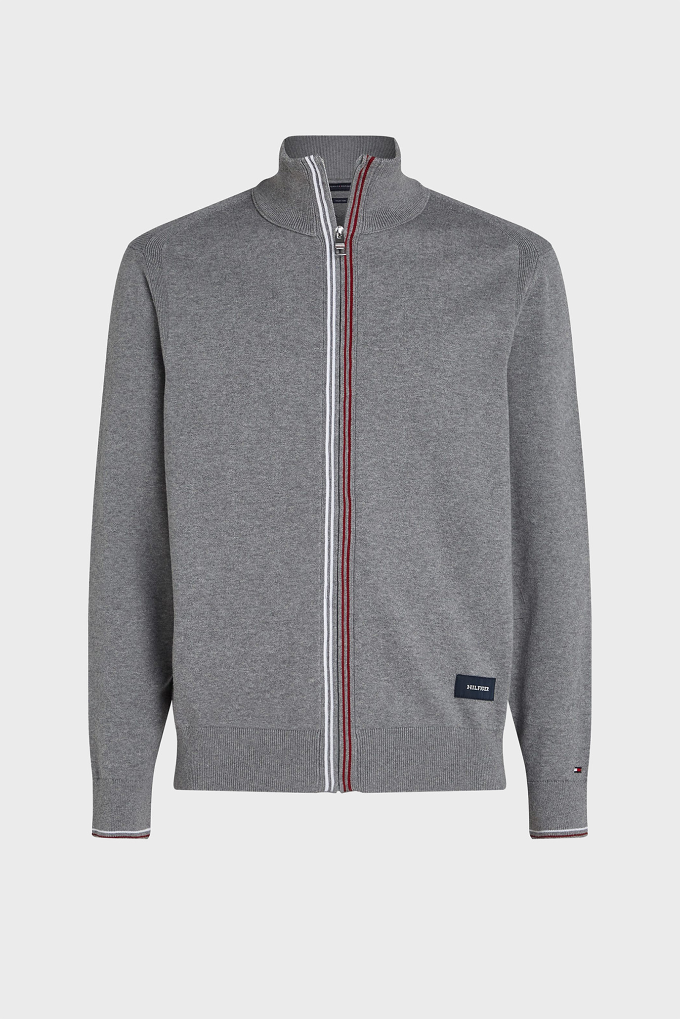 Мужской серый кардиган RWB TIPPED  COTTON ZIP THROUGH 1