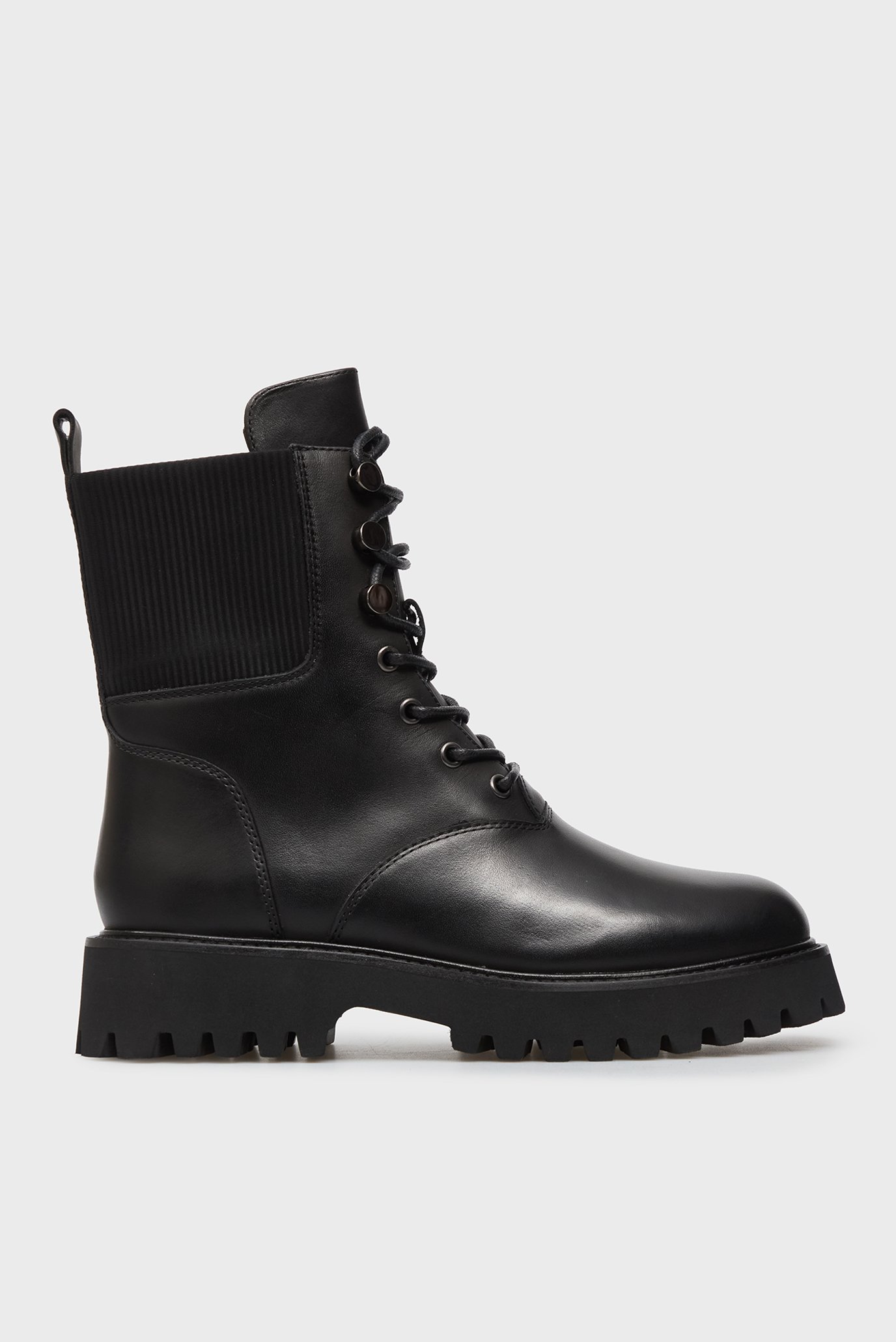 Женские черные кожаные ботинки Albie Черный 39 PRPY PRFDS10039W