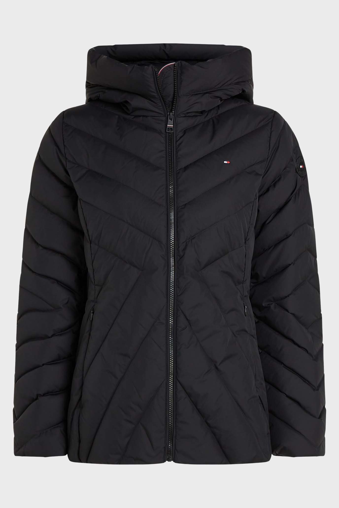 Жіночий чорний пуховик CHEVRON MW DOWN JACKET 1