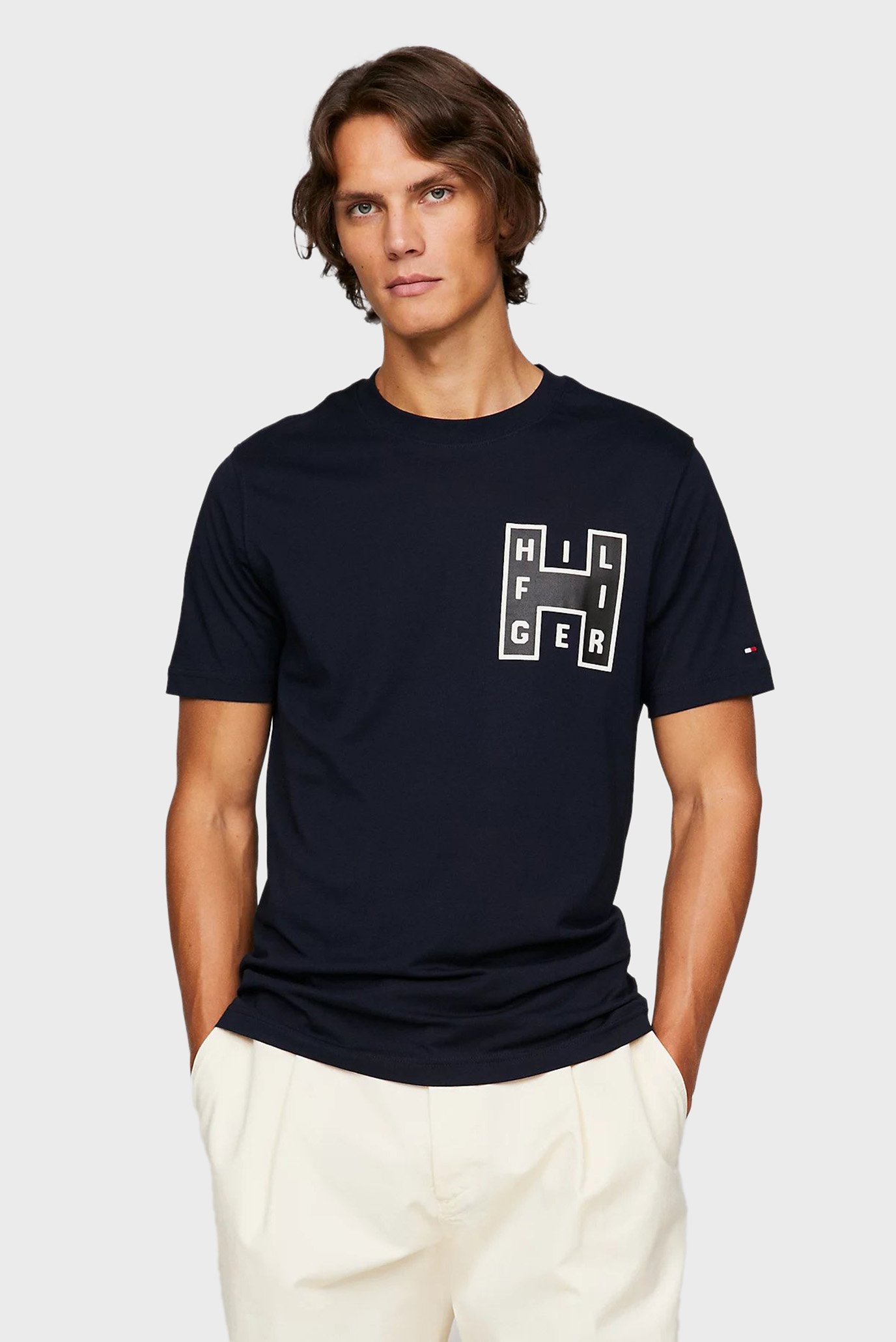 Мужская темно-синяя футболка VARSITY H TEE 1