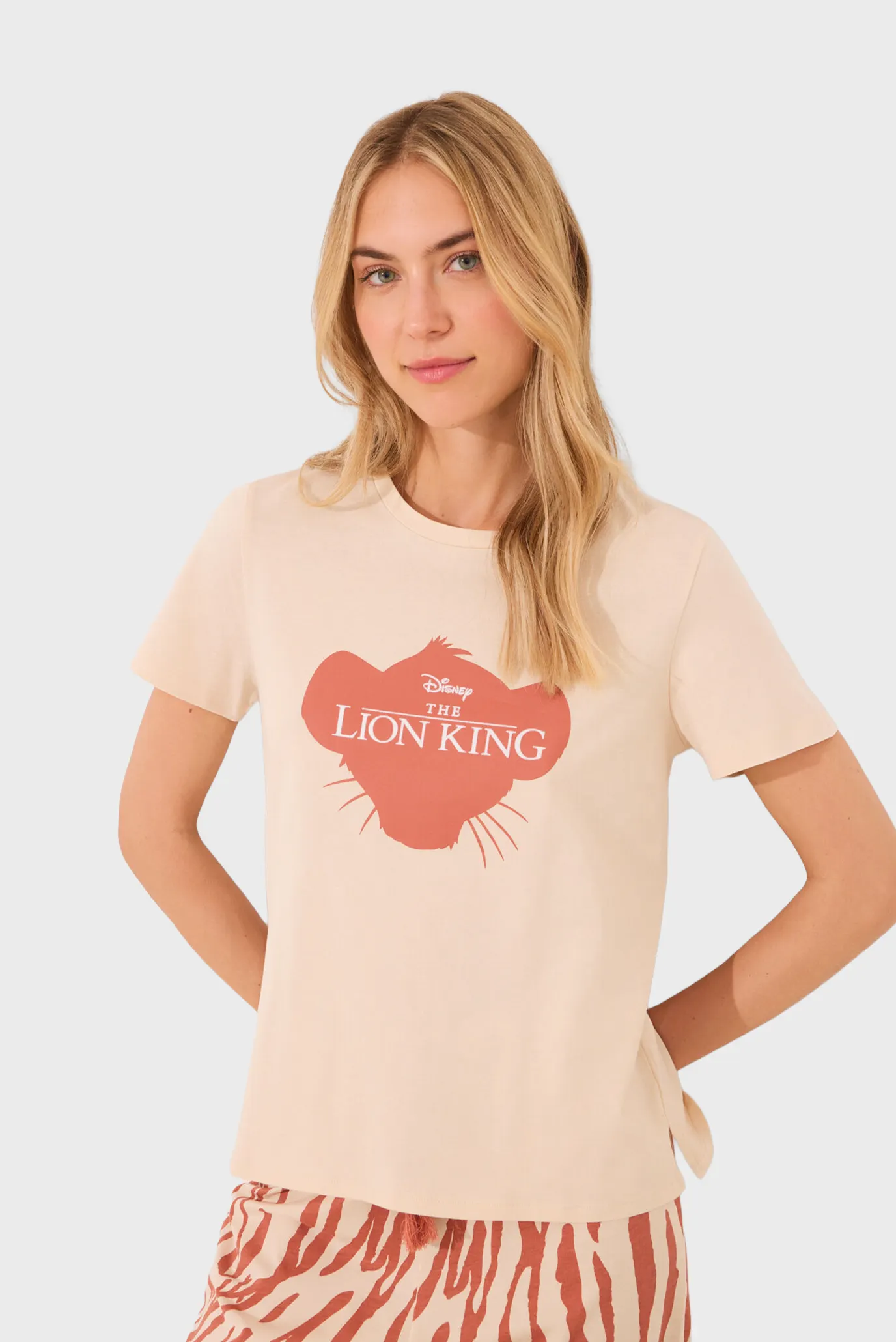 Жіноча бежева піжама (футболка, брюки) The Lion King 2