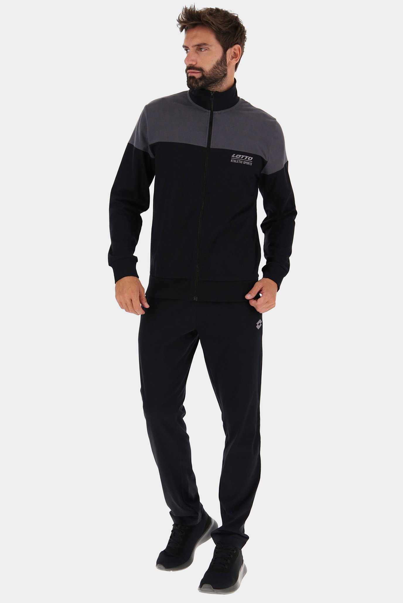Мужской черный спортивный костюм (кофта, брюки) 1