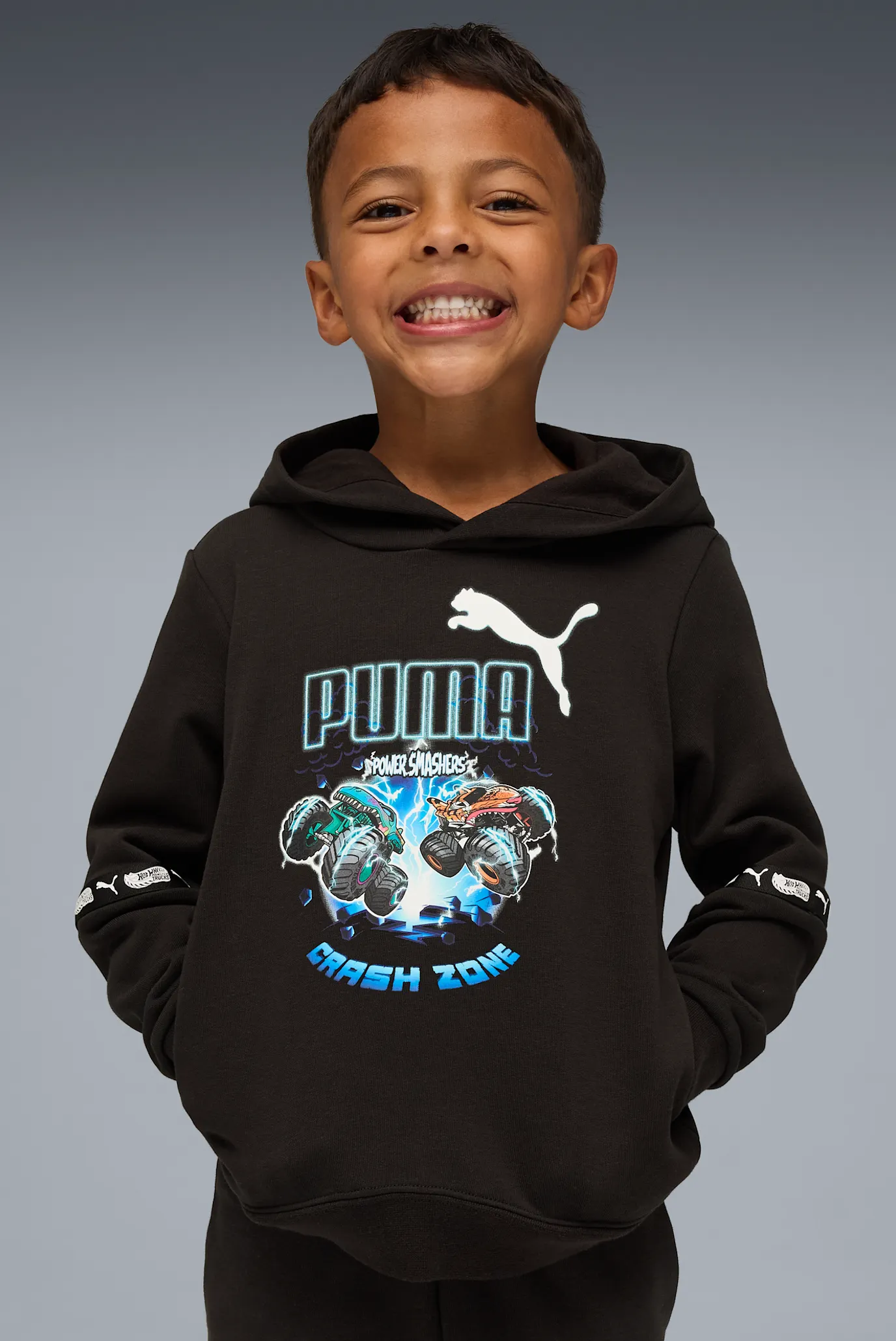 Дитяче чорне худі PUMA x HOT WHEELS™ MONSTER TRUCKS Hoodie Kids 1