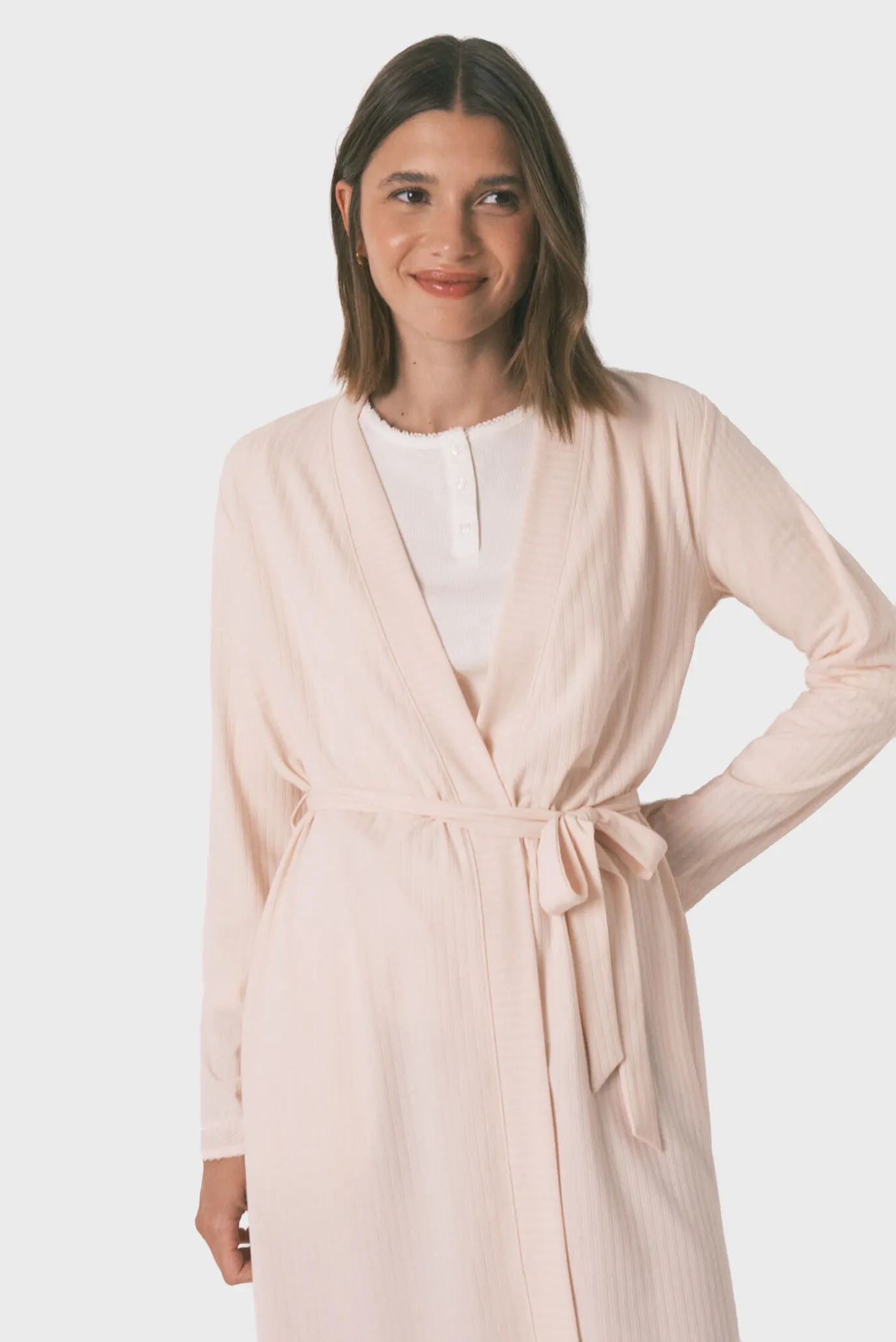 Жіночий пудровий халат 4