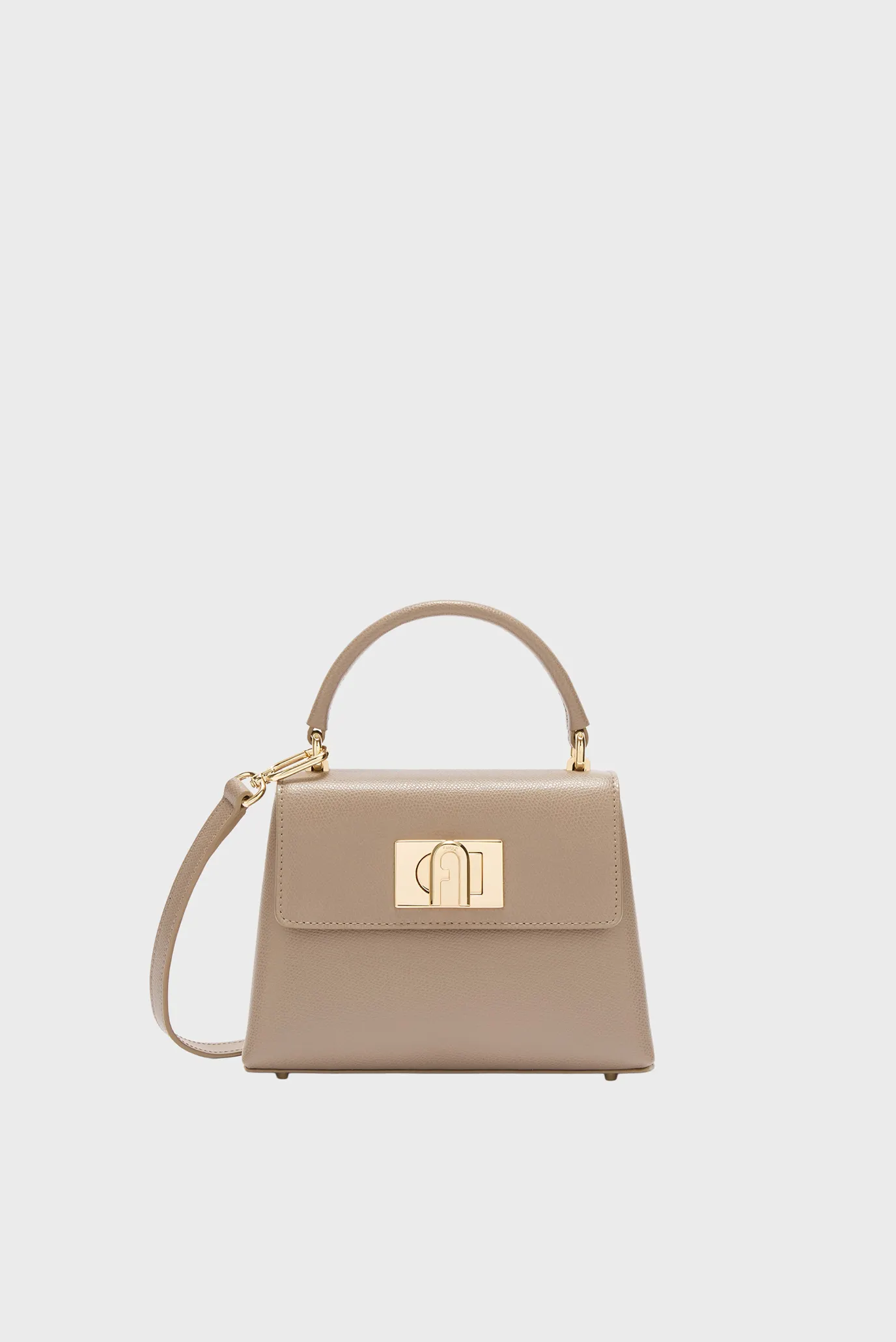 Женская бежевая кожаная сумка 1