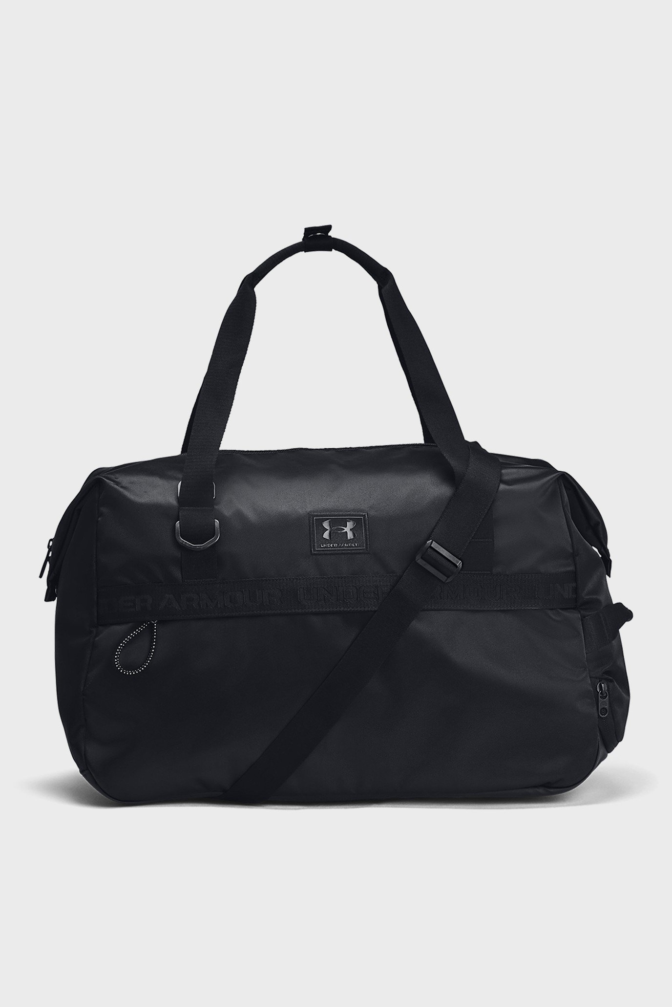 Жіноча чорна спортивна сумка UA Essentials Duffle 1