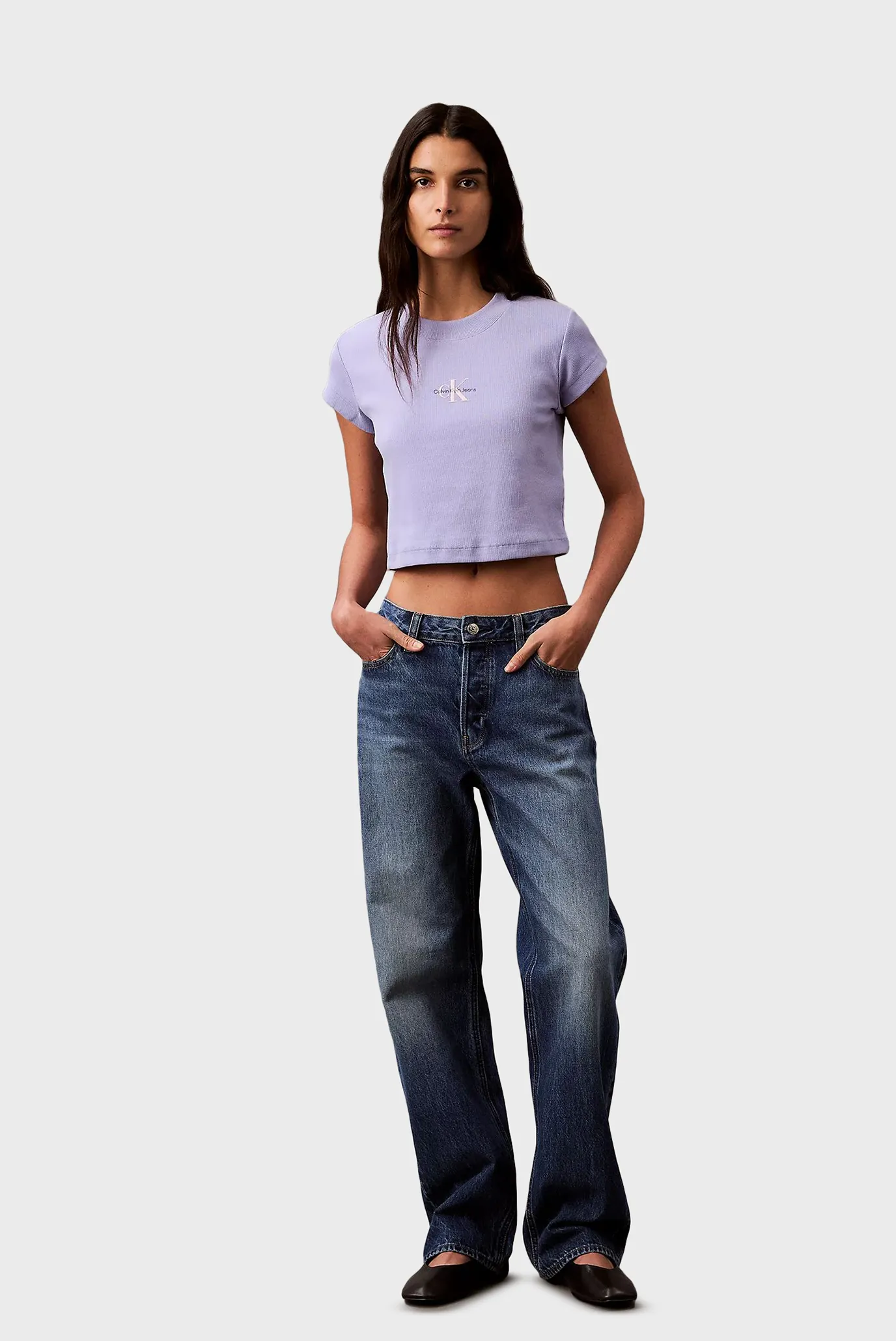 Женская сиреневая футболка MONOGRAM BABY TEE 4