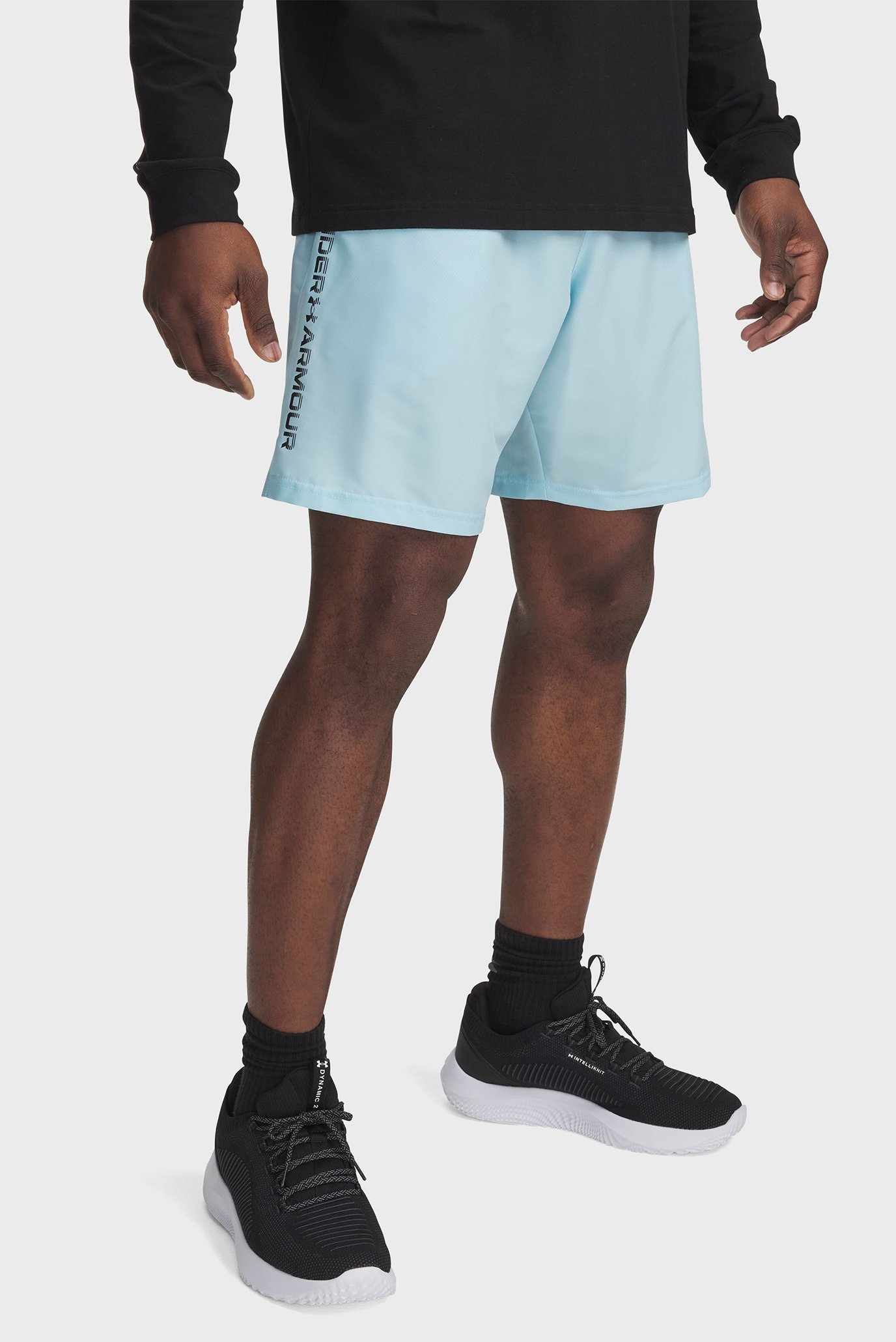 Мужские голубые шорты UA Tech Woven Wordmark Short Голубой S Under Armour 1383356-494 Мужские голубые шорты UA Tech Woven Wordmark Short Голубой S Under Armour 1383356-494