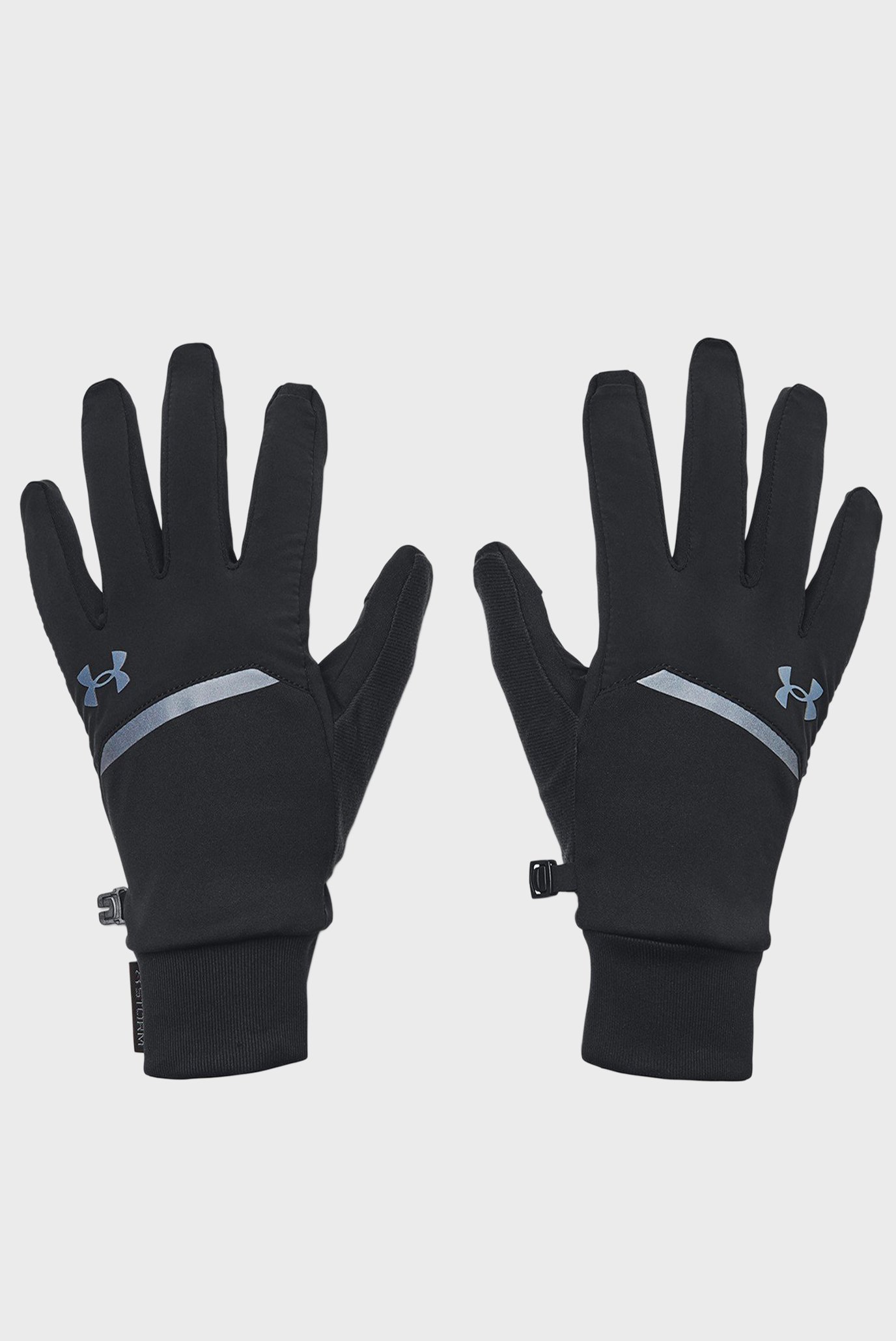 Мужские черные перчатки UA Storm Fleece Run Gloves 1
