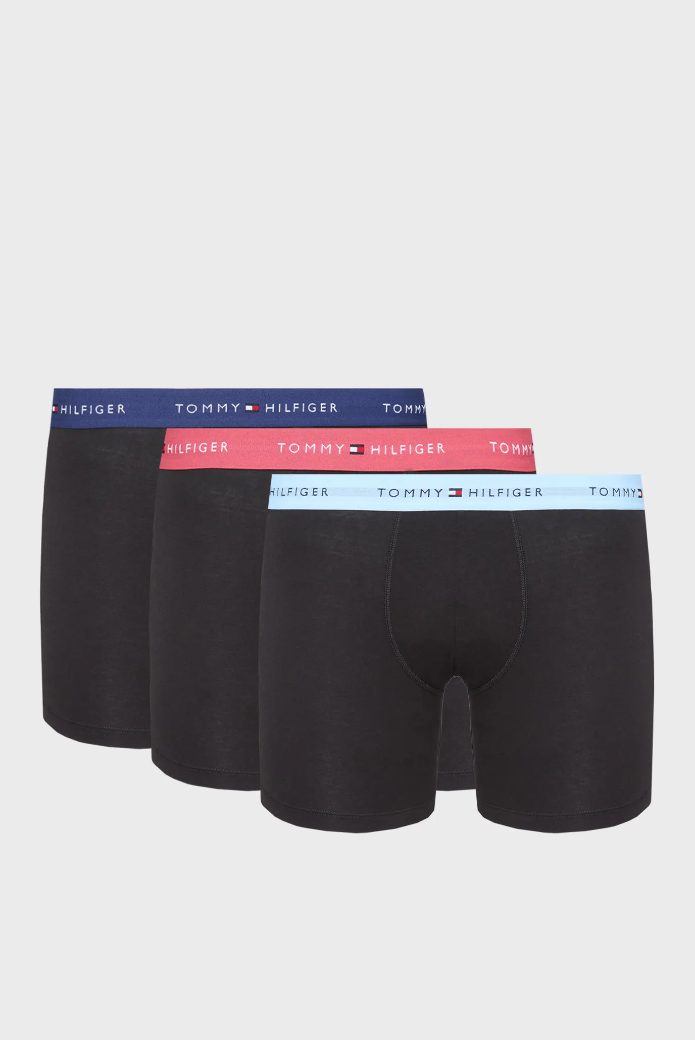 Мужские черные боксеры (3 шт) BOXER BRIEF WB Черный M Tommy Hilfiger UM0UM02765