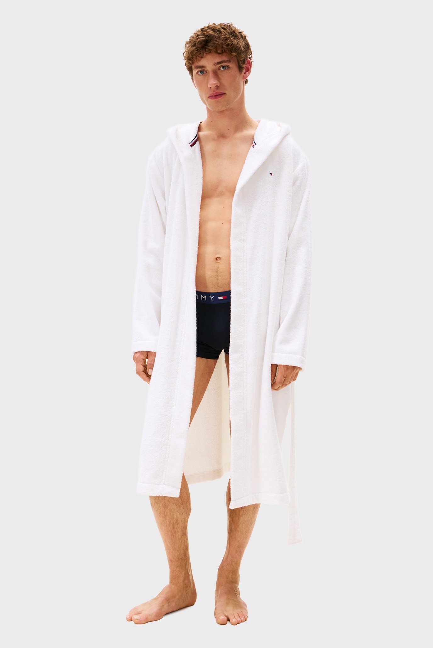 Мужской белый халат HOODED Белый M Tommy Hilfiger UM0UM03660 Мужской белый халат HOODED Белый M Tommy Hilfiger UM0UM03660
