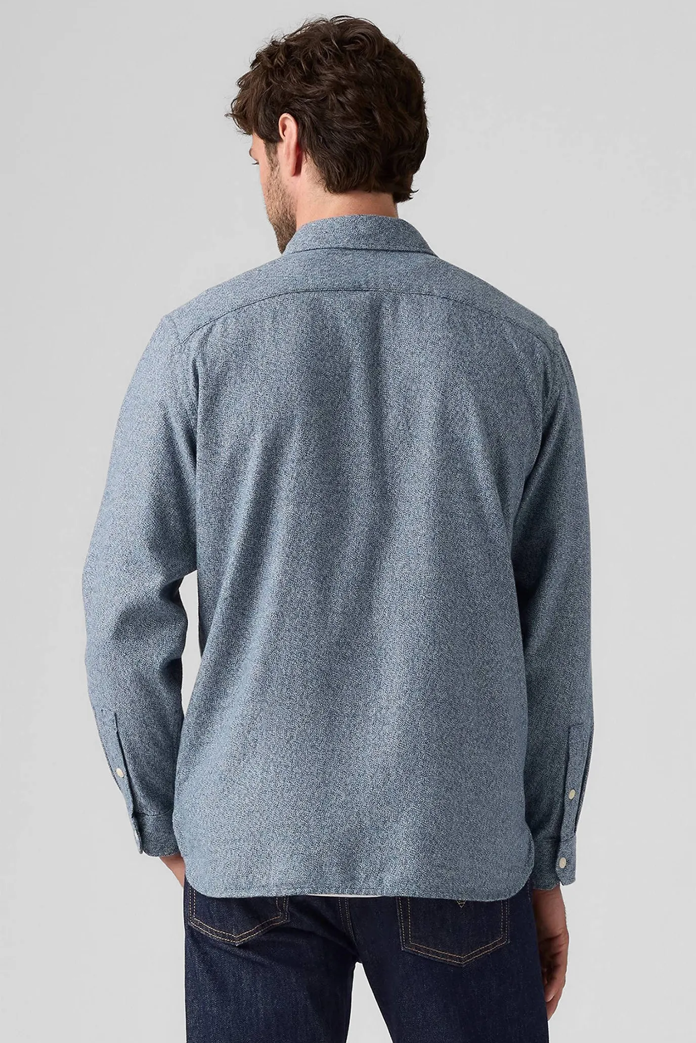 Мужская голубая рубашка 3