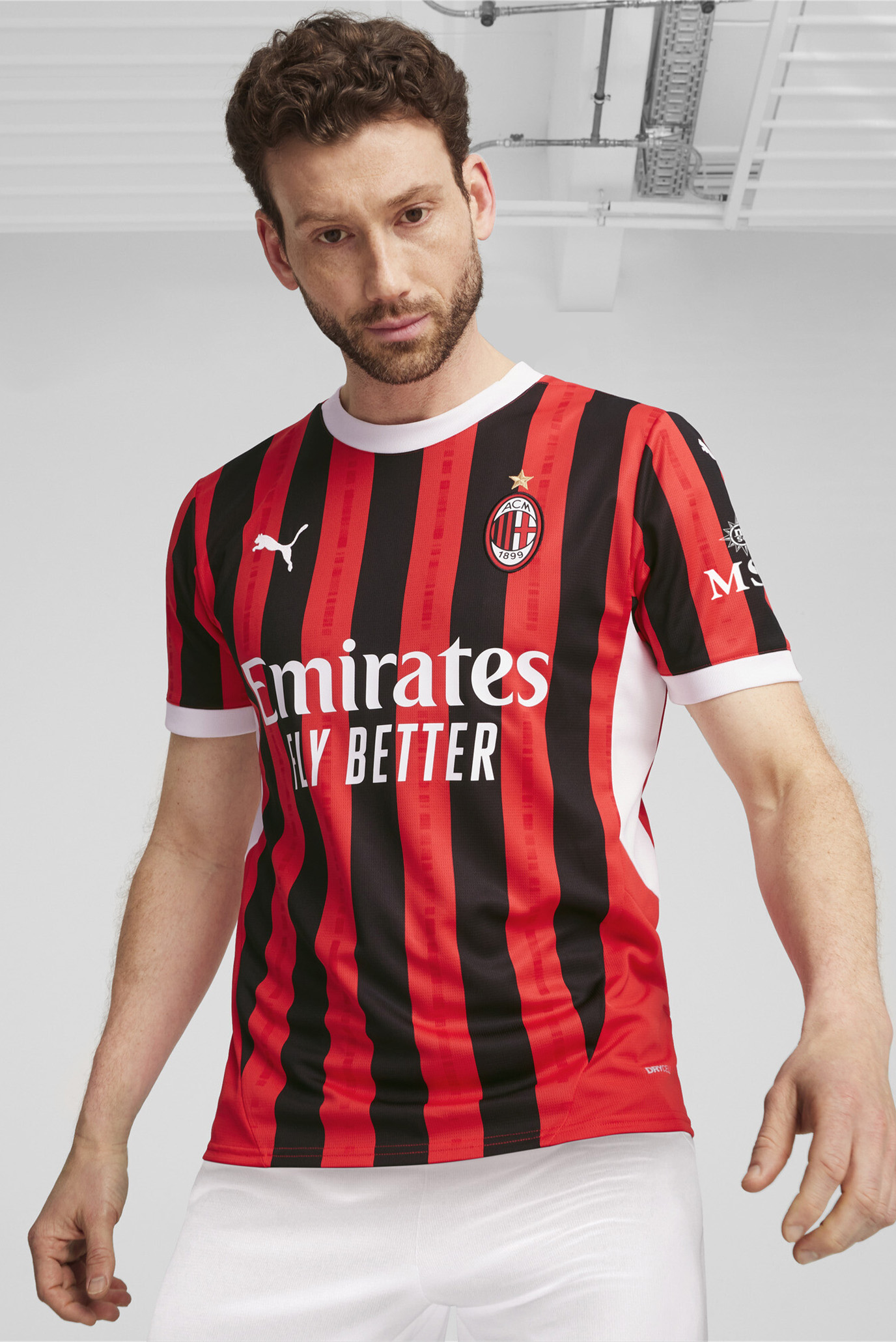 Мужская красная футболка в полоску AC Milan 24/25 Home Jersey Men 1