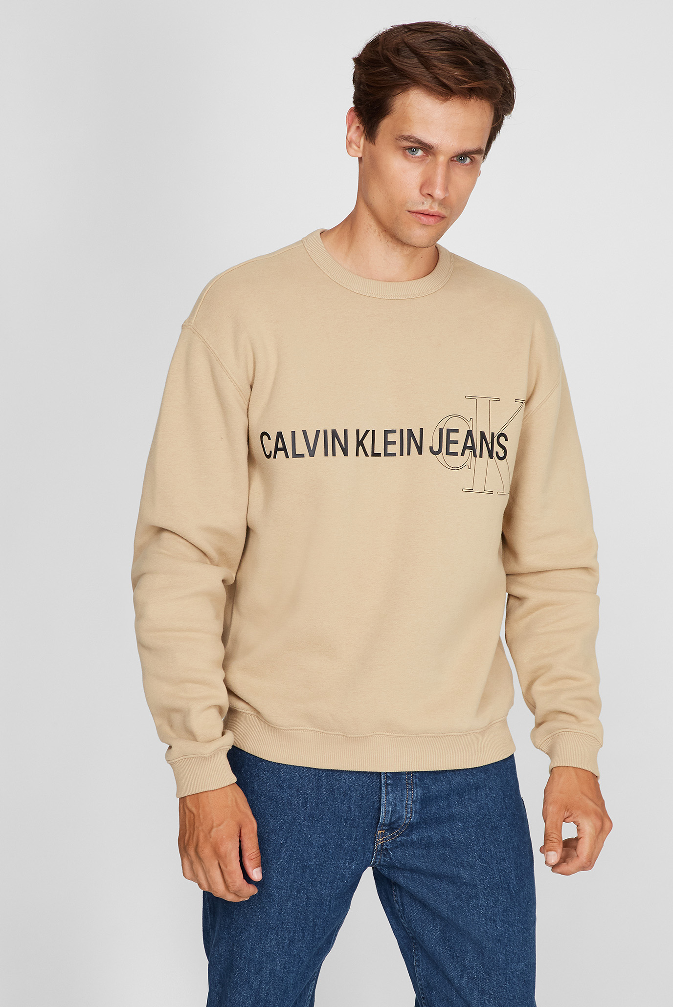 Мужской бежевый свитшот Calvin Klein Jeans J30J318181_PF2 — MD-Fashion
