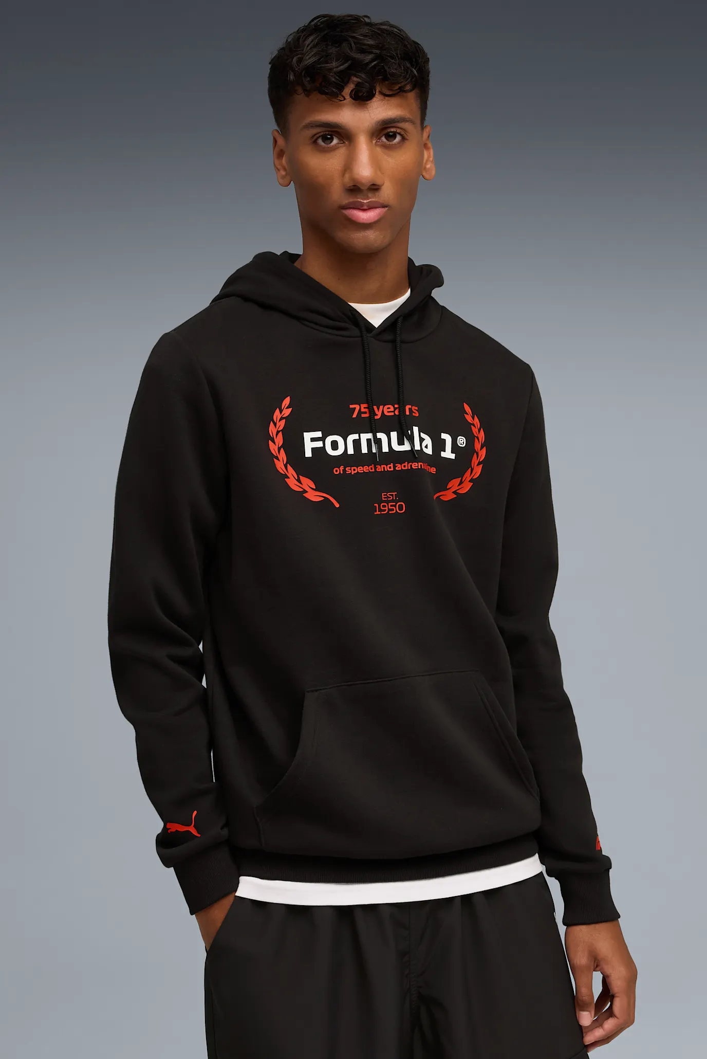 Мужское черное худи F1® Essentials Logo Graphic Hoodie Men 1