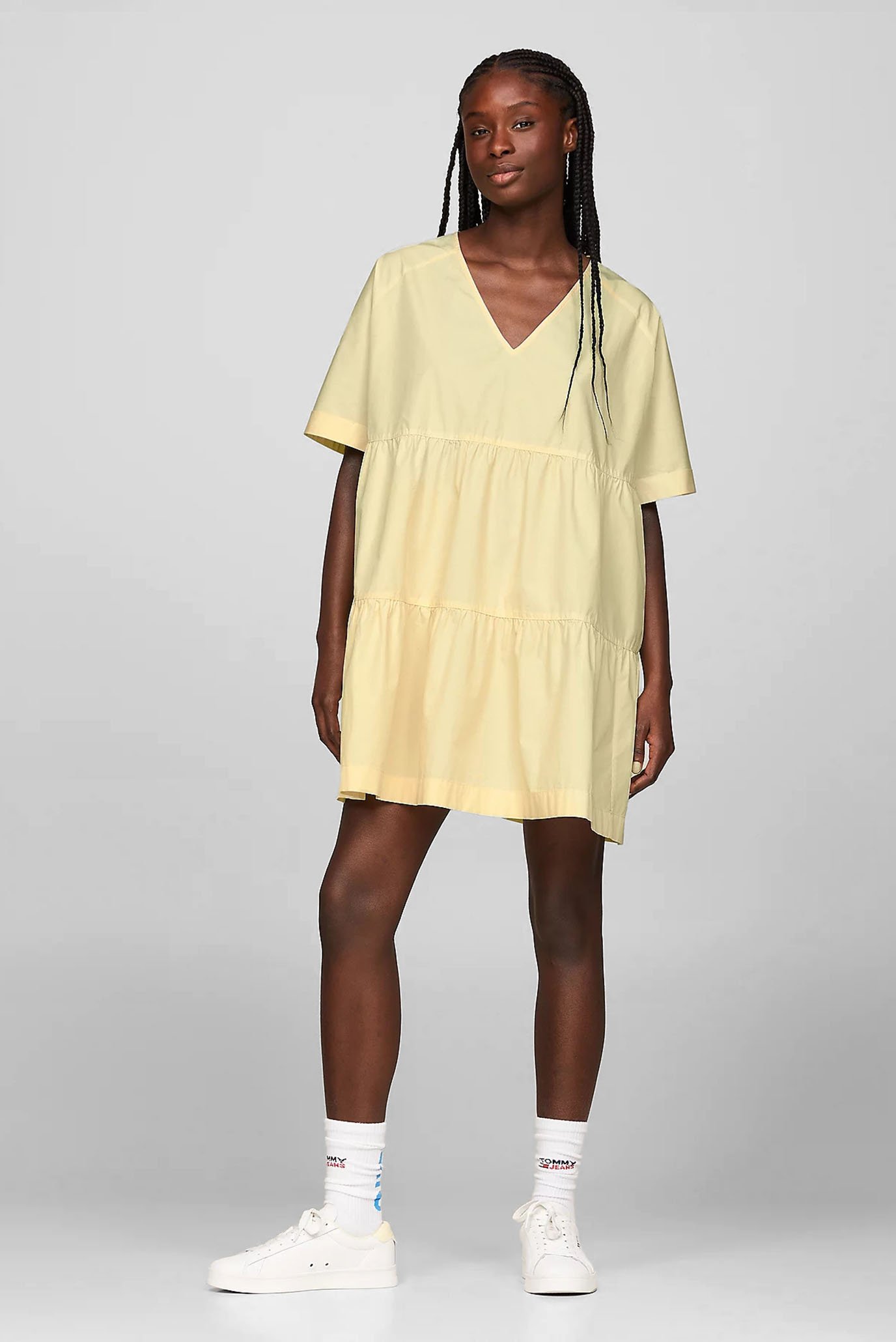 Женское желтое платье с узором TJW POPLIN A-LINE SS 1