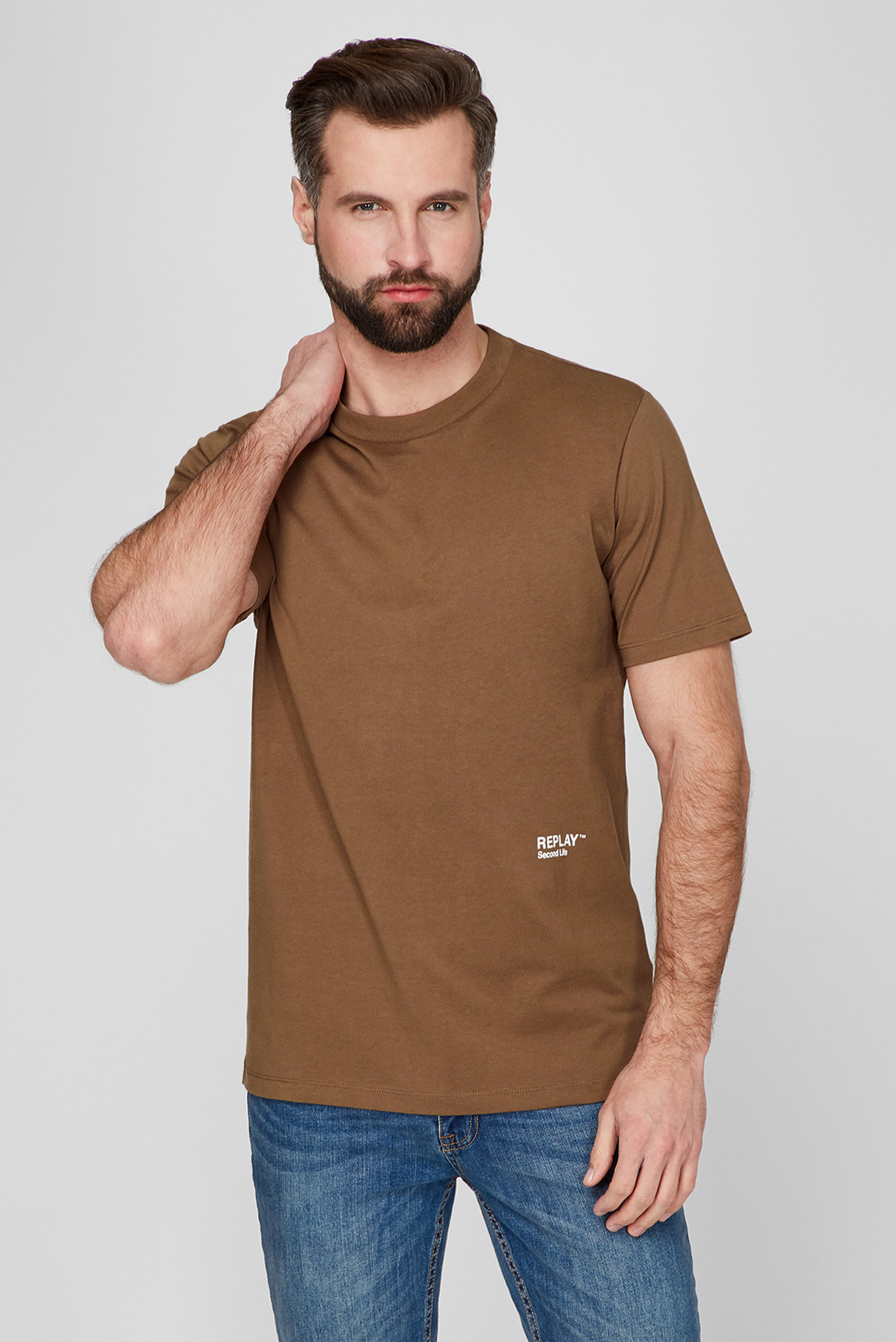 Мужская коричневая футболка 1